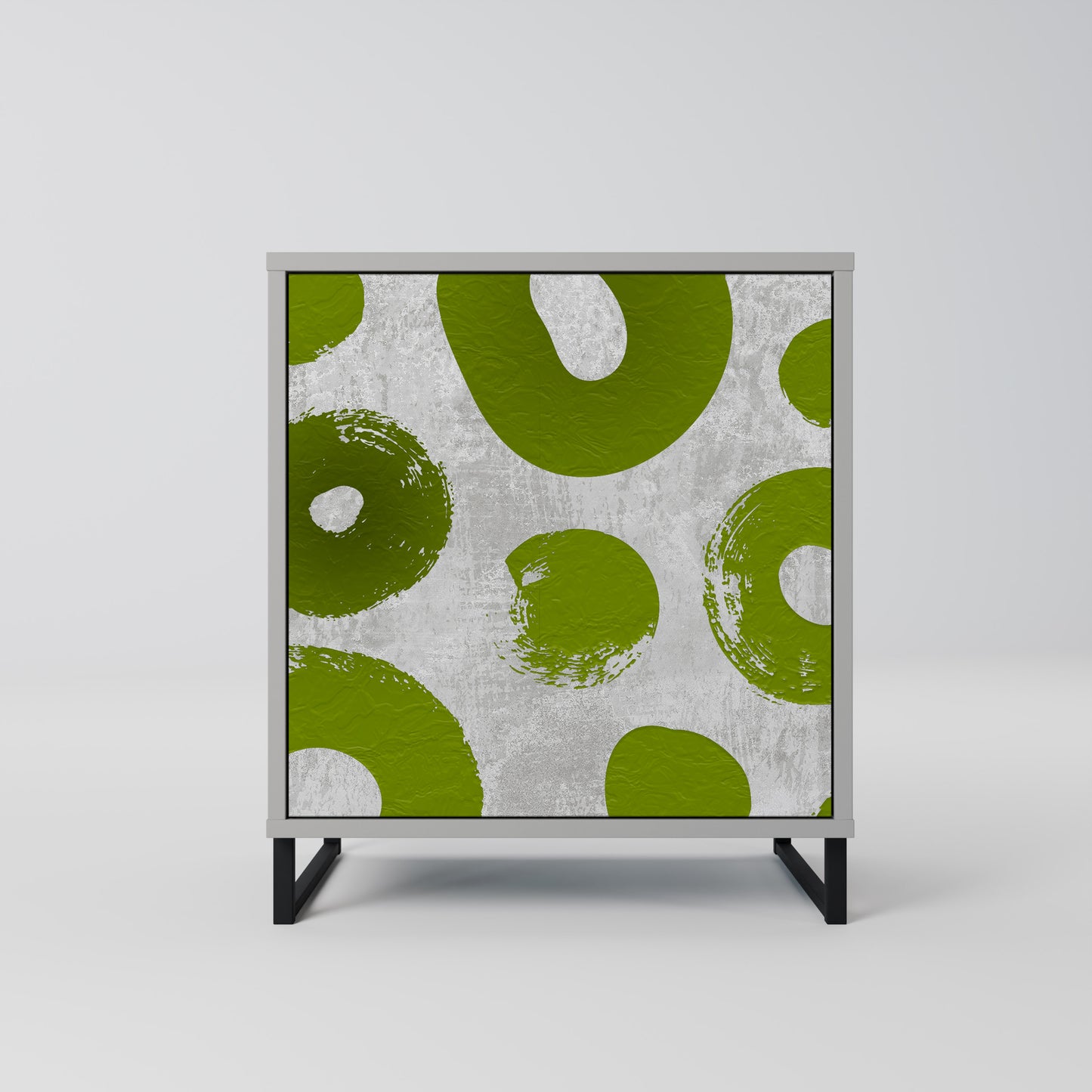 Credenza GREEN RHAPSODY a 1 anta con finitura grigia