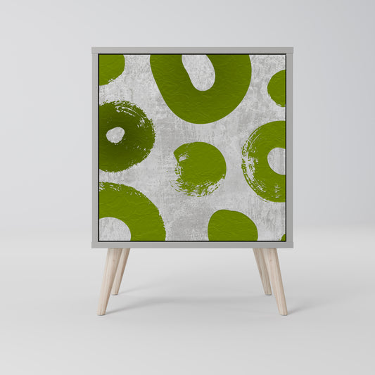 Credenza GREEN RHAPSODY a 1 anta con finitura grigia