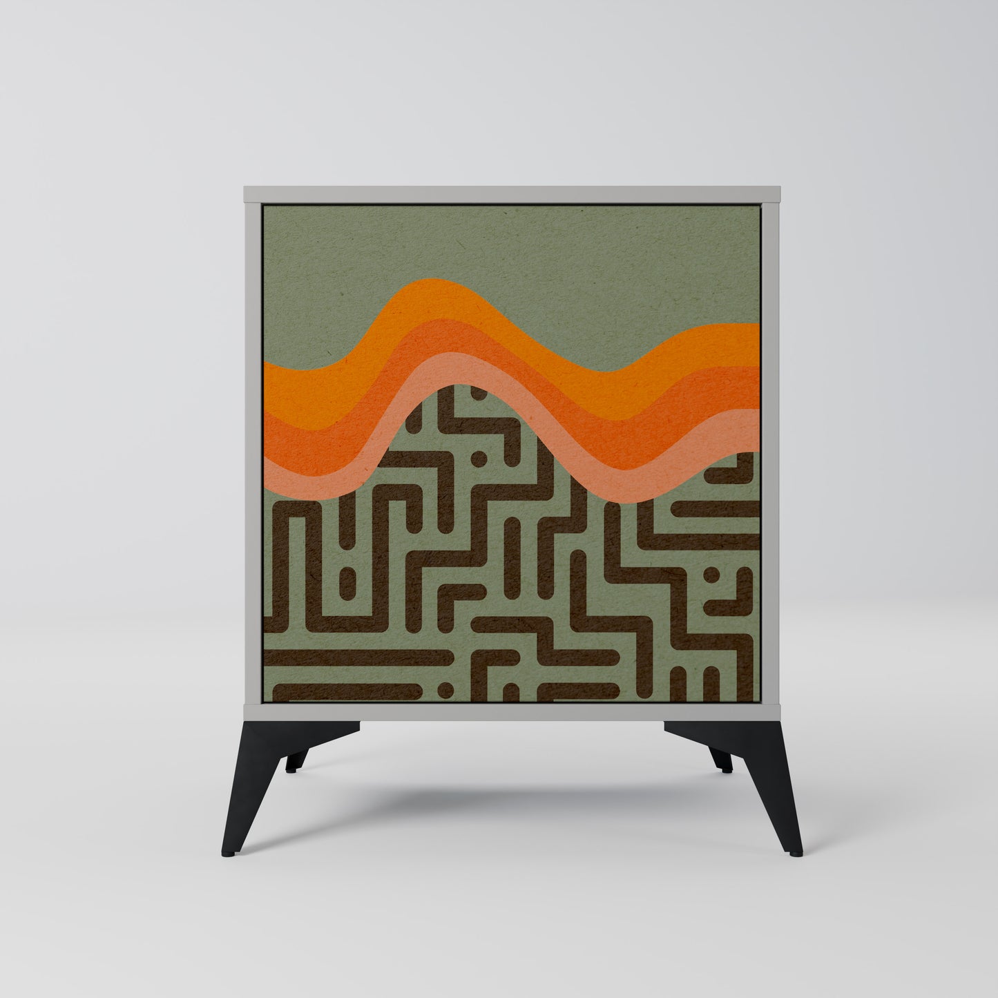 Credenza a 1 anta SIMPLE SOLUTIONS in finitura grigia