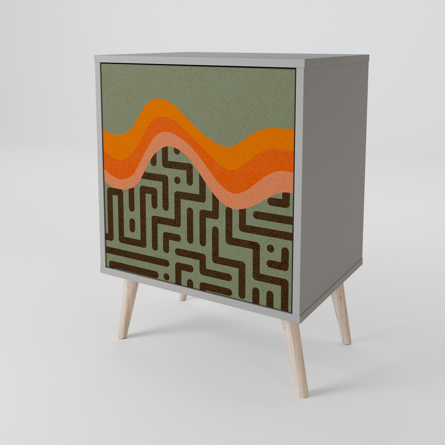 Credenza a 1 anta SIMPLE SOLUTIONS in finitura grigia