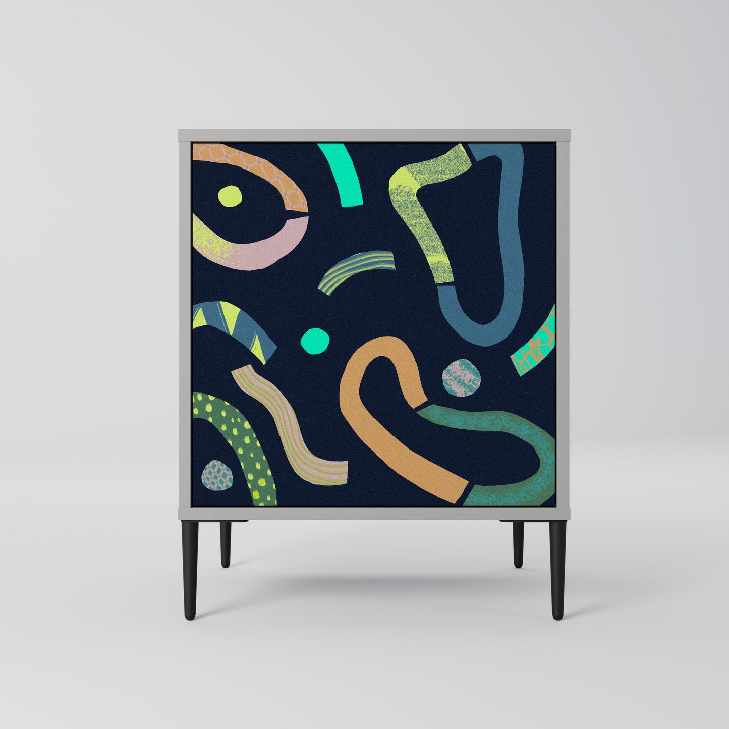CONTRAST DANCE 1-Door Sideboard in Grey Finish
