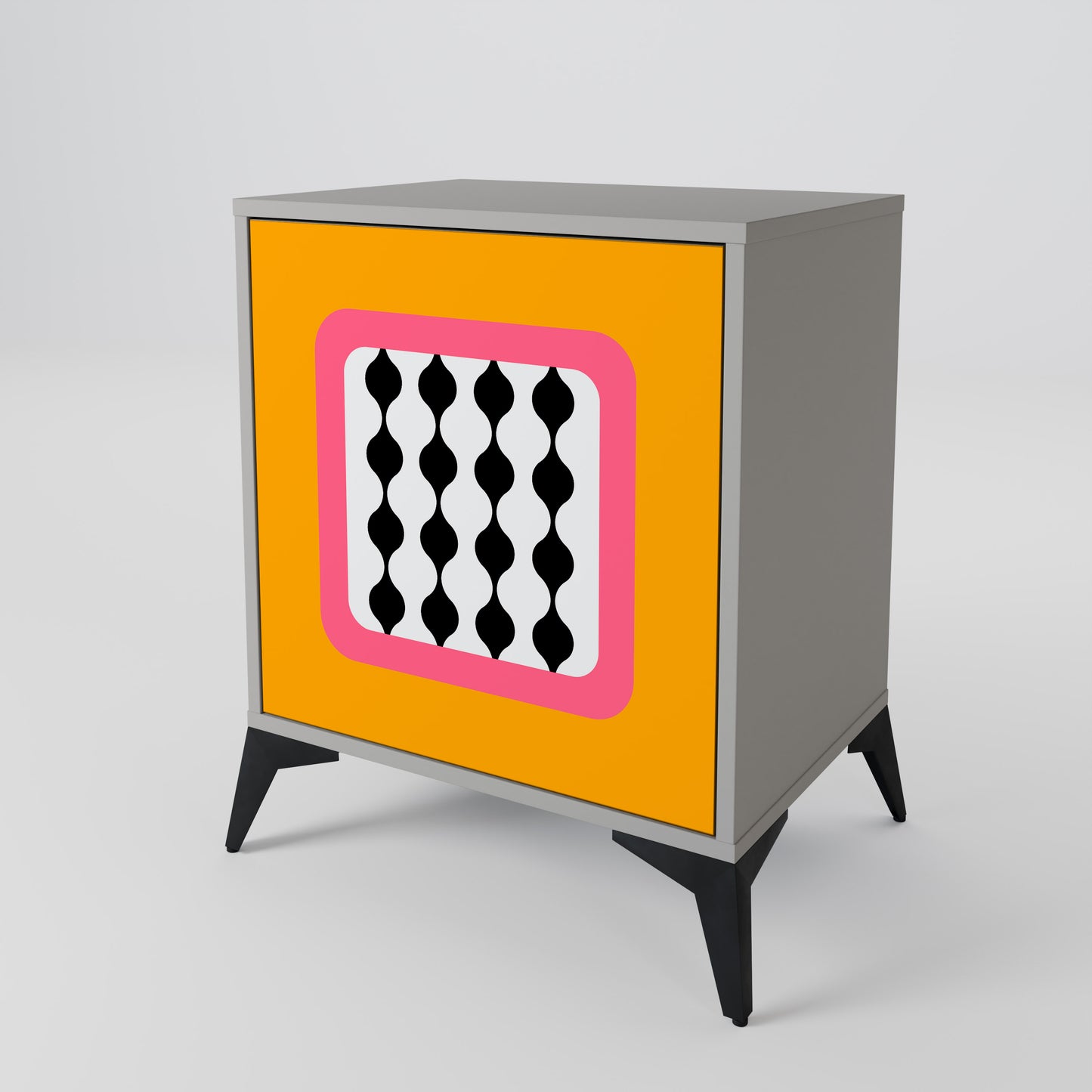 Credenza TEARS IN HEAVEN a 1 anta con finitura grigia