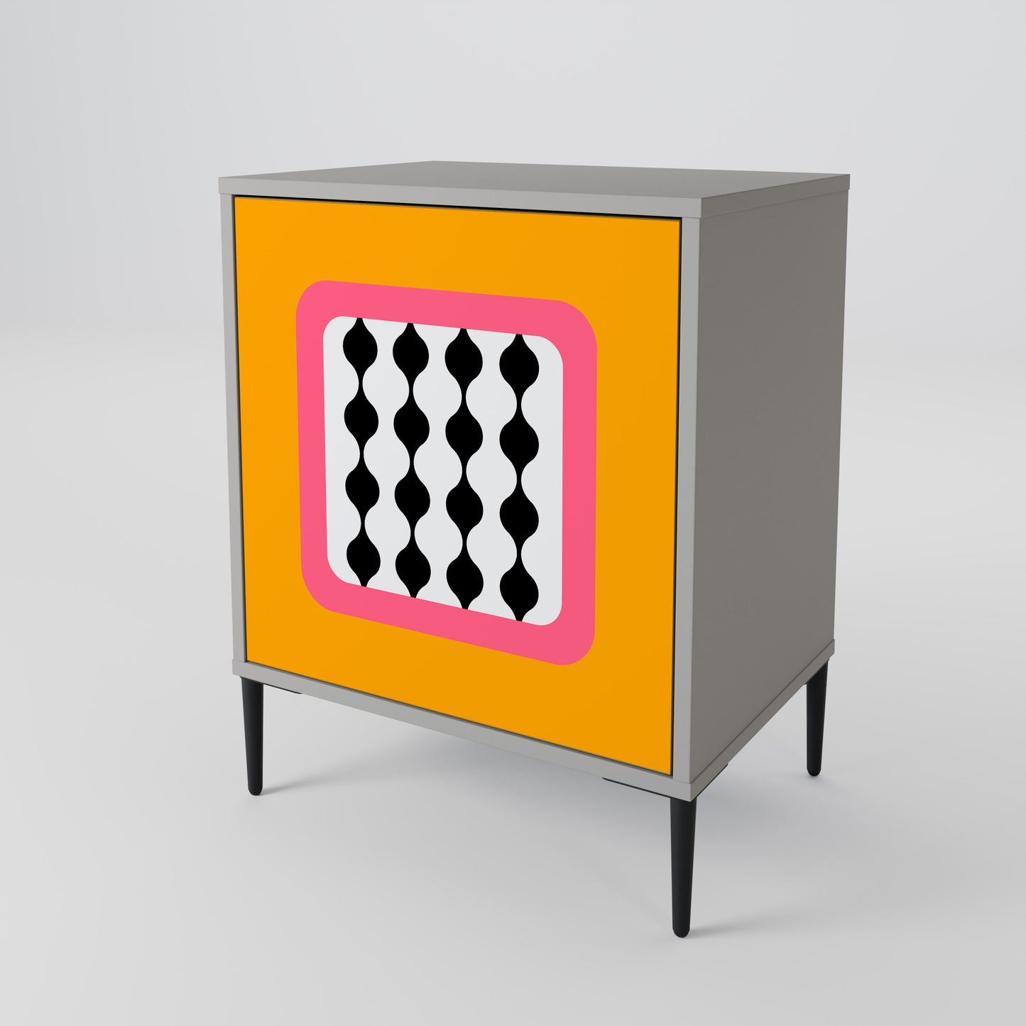 Credenza TEARS IN HEAVEN a 1 anta con finitura grigia