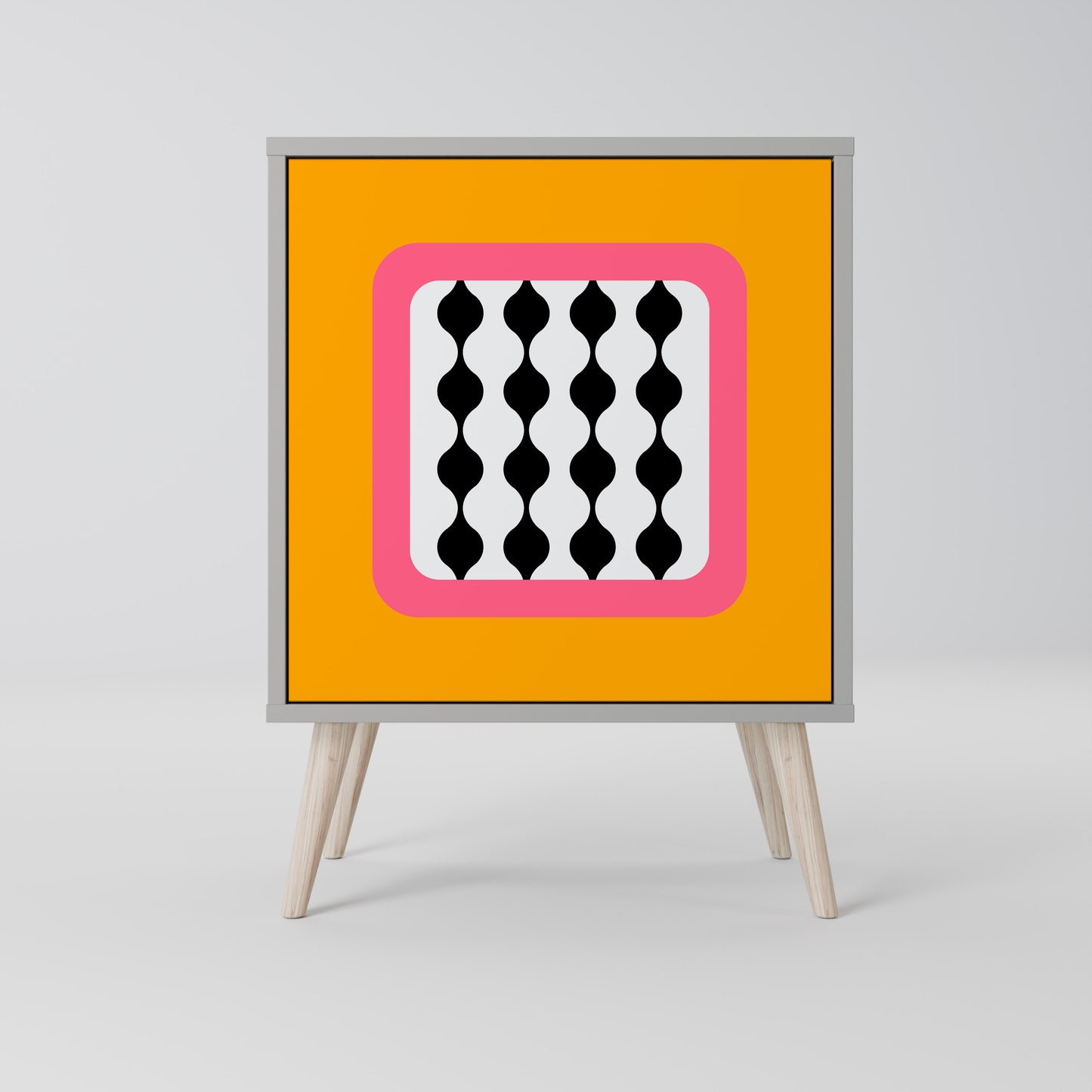 Credenza TEARS IN HEAVEN a 1 anta con finitura grigia