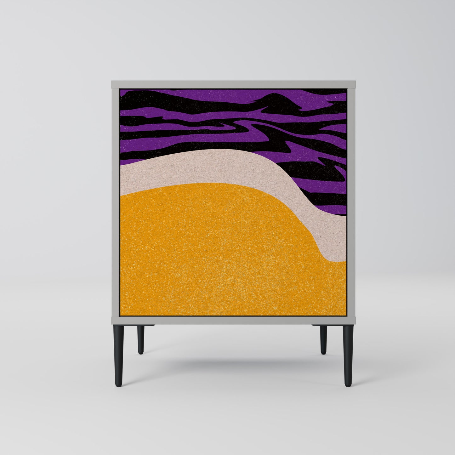 Credenza INDEPENDENT BORDER a 1 anta con finitura grigia