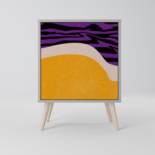 Credenza INDEPENDENT BORDER a 1 anta con finitura grigia