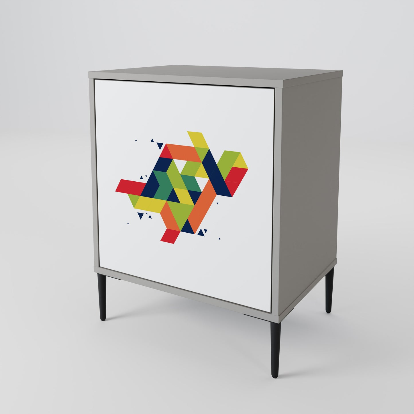 Credenza FUTURE SIGN a 1 anta in finitura grigia