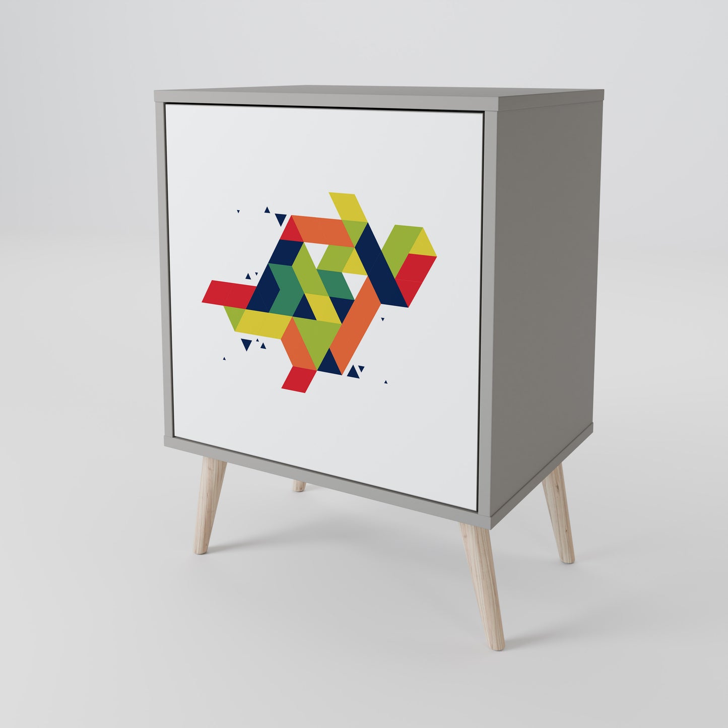 Credenza FUTURE SIGN a 1 anta in finitura grigia