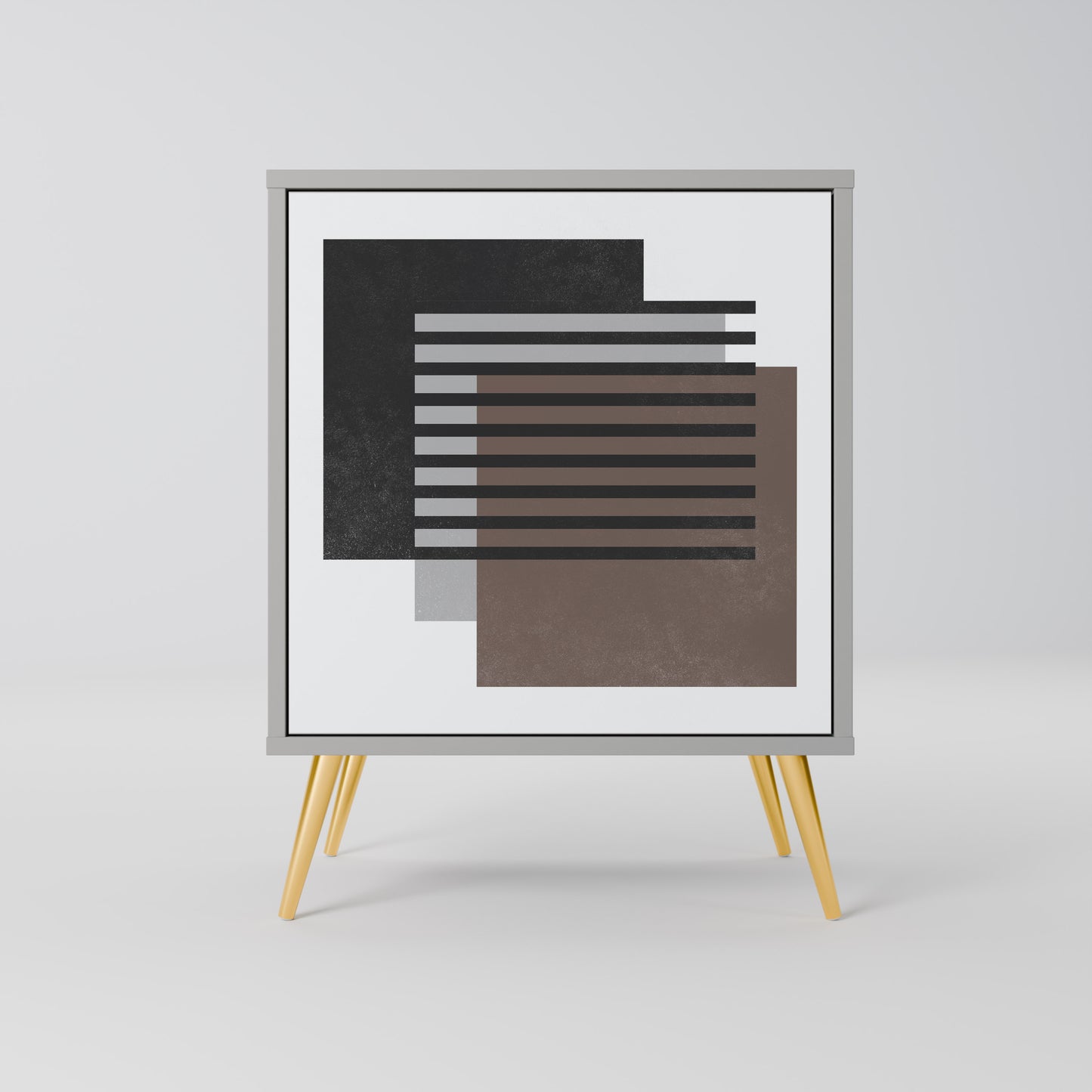 Credenza SHADOW SYNCHRONY a 1 anta con finitura grigia