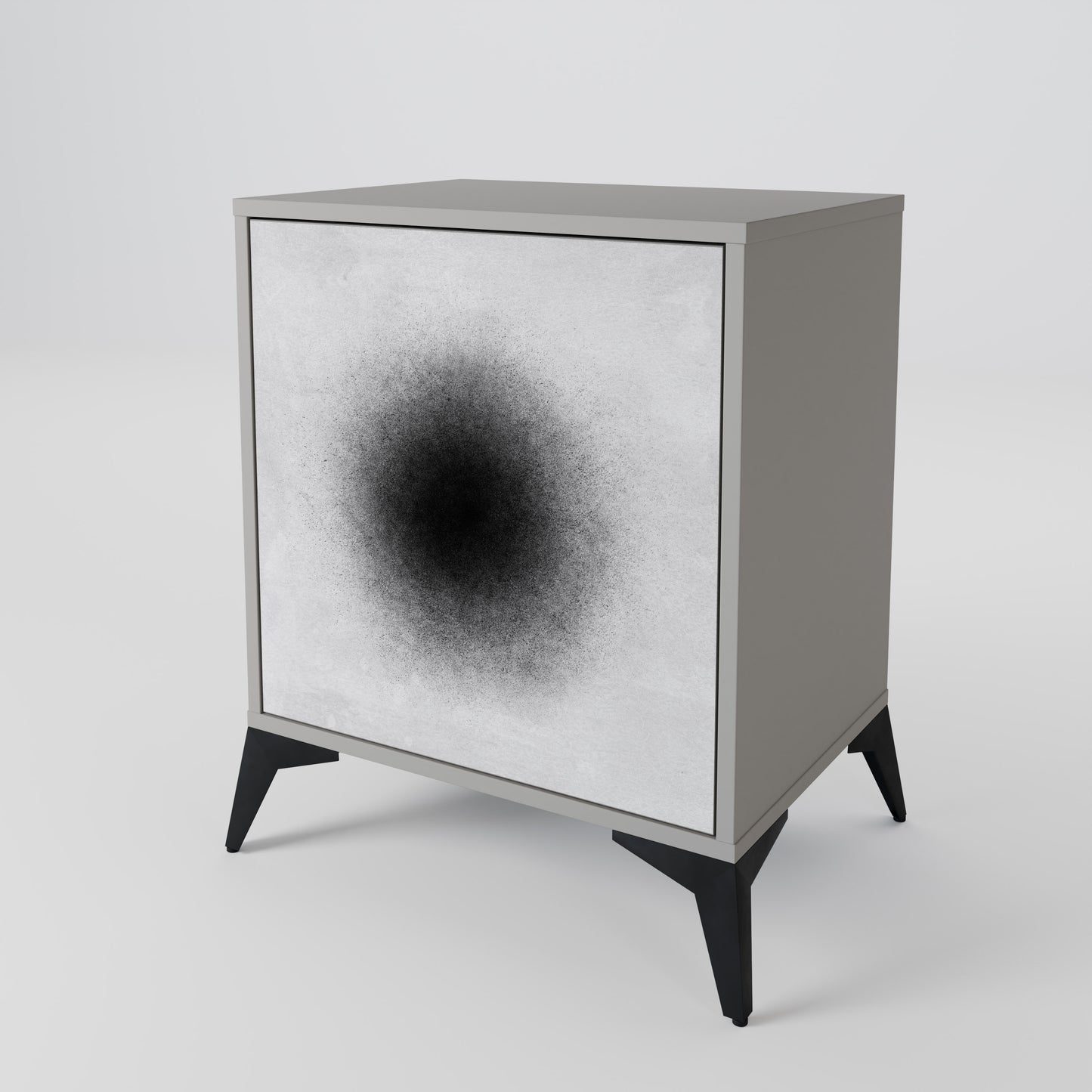 Credenza BLACK HOLE a 1 anta con finitura grigia