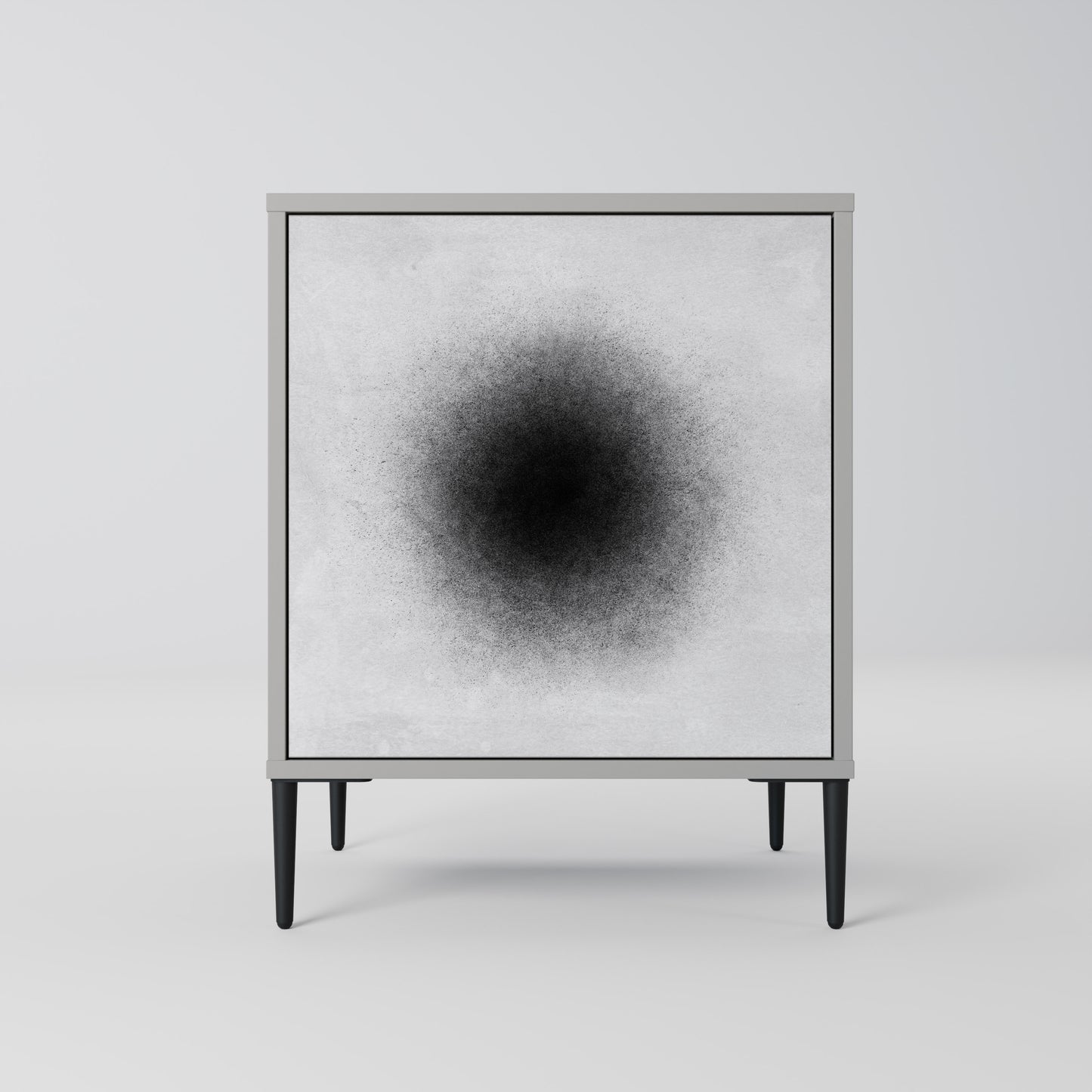 Credenza BLACK HOLE a 1 anta con finitura grigia