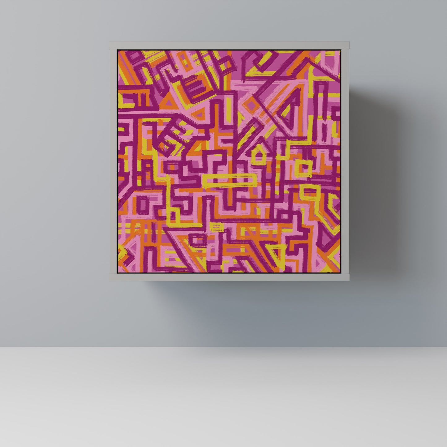 Credenza a 1 anta LOVELY MEMORIES con finitura grigia