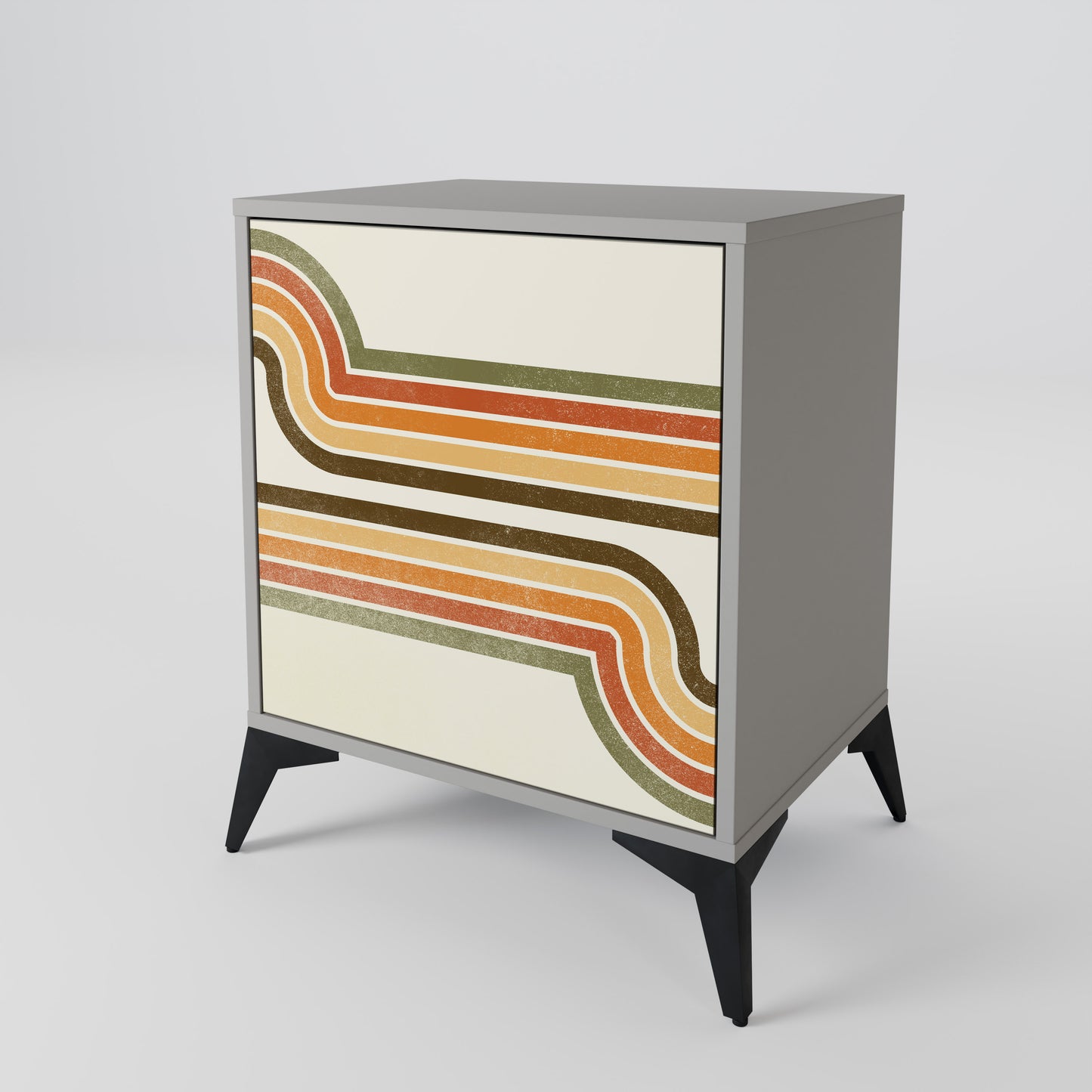 EXCEPTIONAL STREAM 1-Door Sideboard in Grey Finish