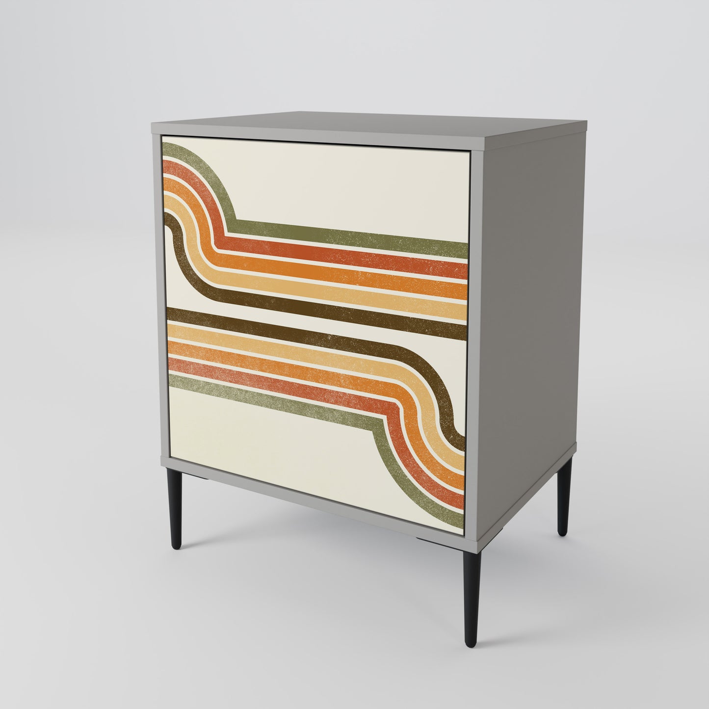 EXCEPTIONAL STREAM 1-Door Sideboard in Grey Finish