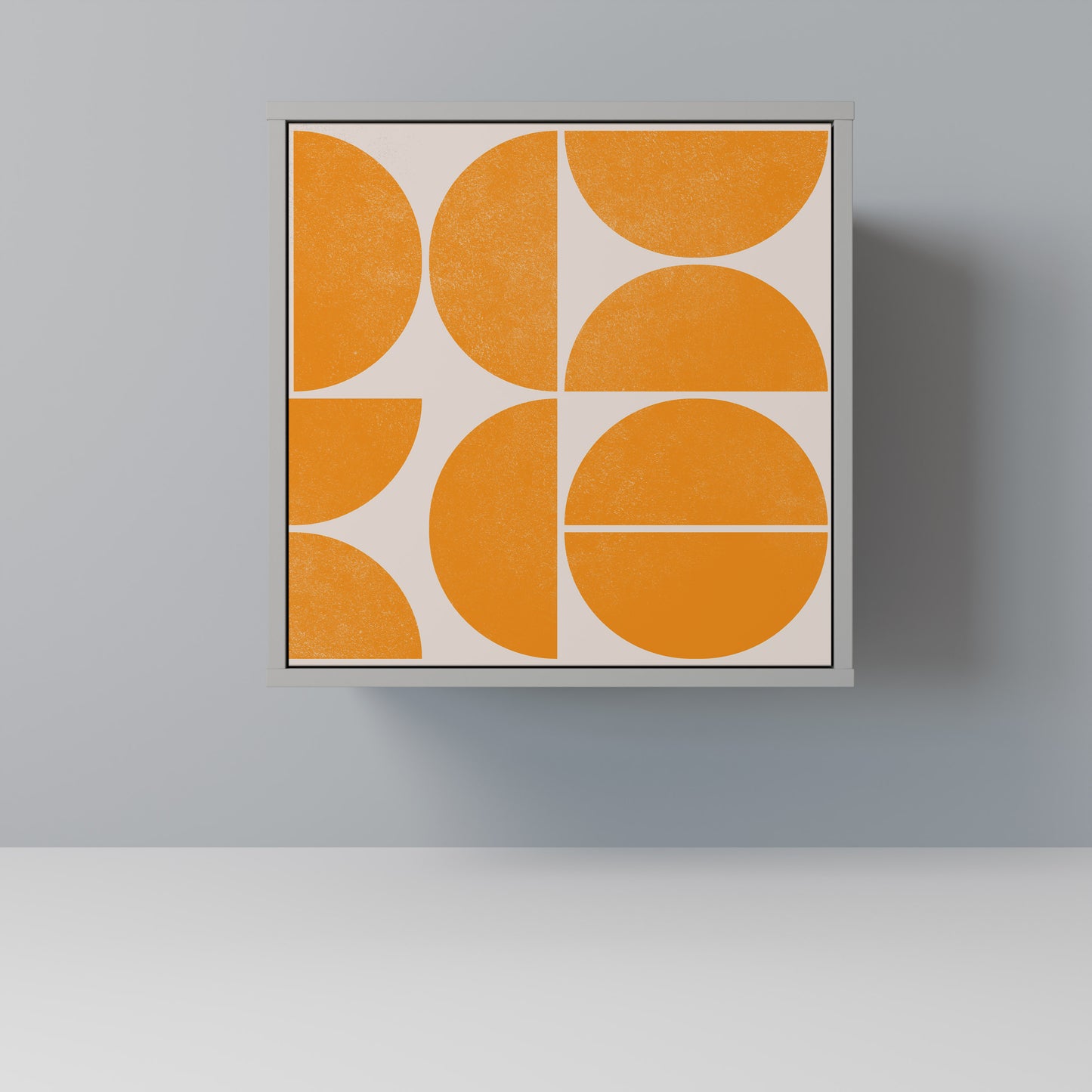 Credenza RECURRING DREAMS a 1 anta con finitura grigia