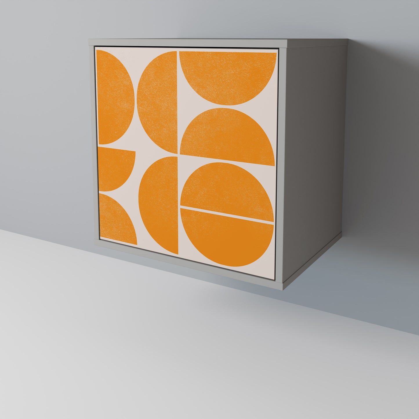 Credenza RECURRING DREAMS a 1 anta con finitura grigia