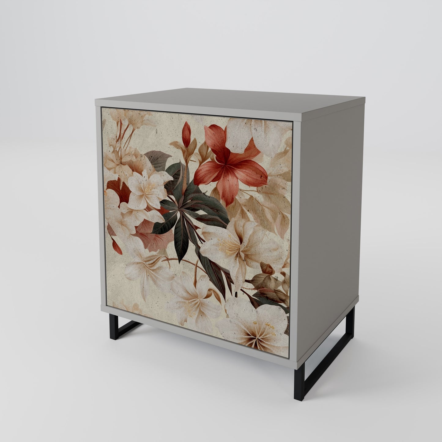 PETAL HARMONY 1-Door Sideboard in Grey Finish
