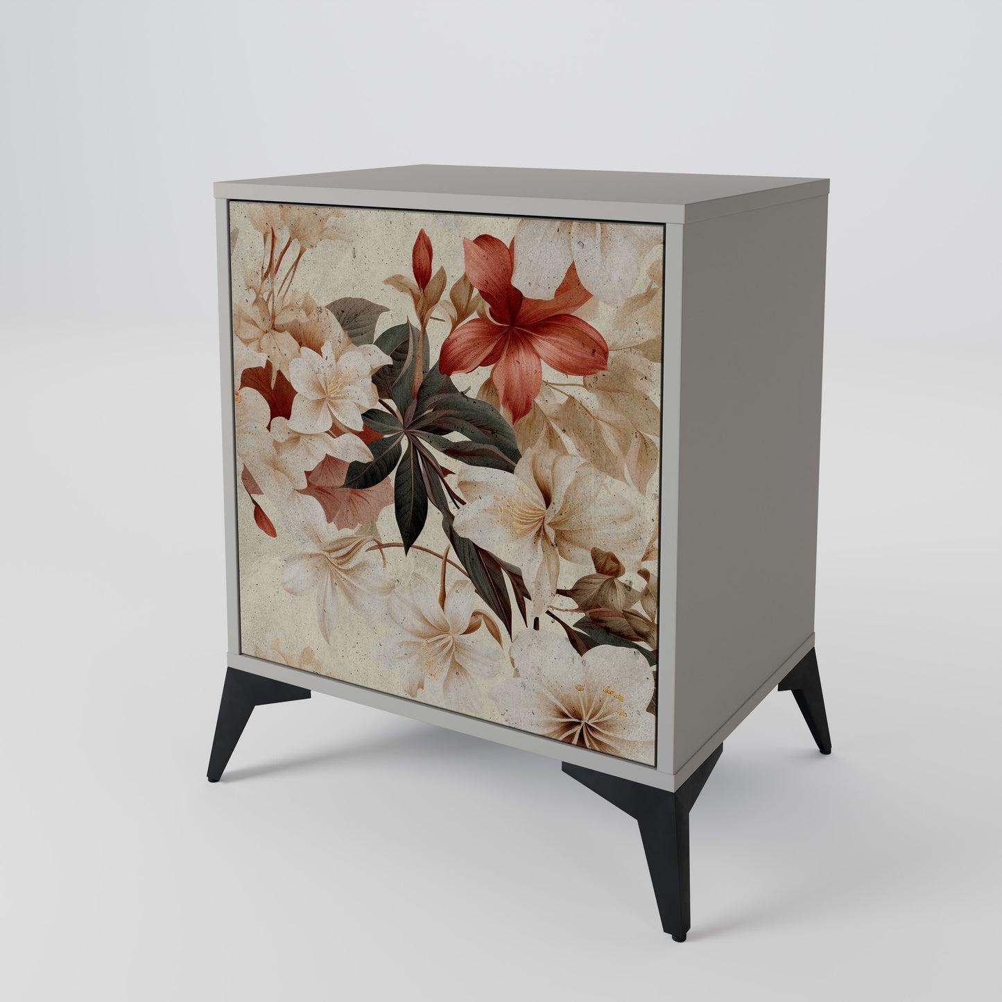 PETAL HARMONY 1-Door Sideboard in Grey Finish