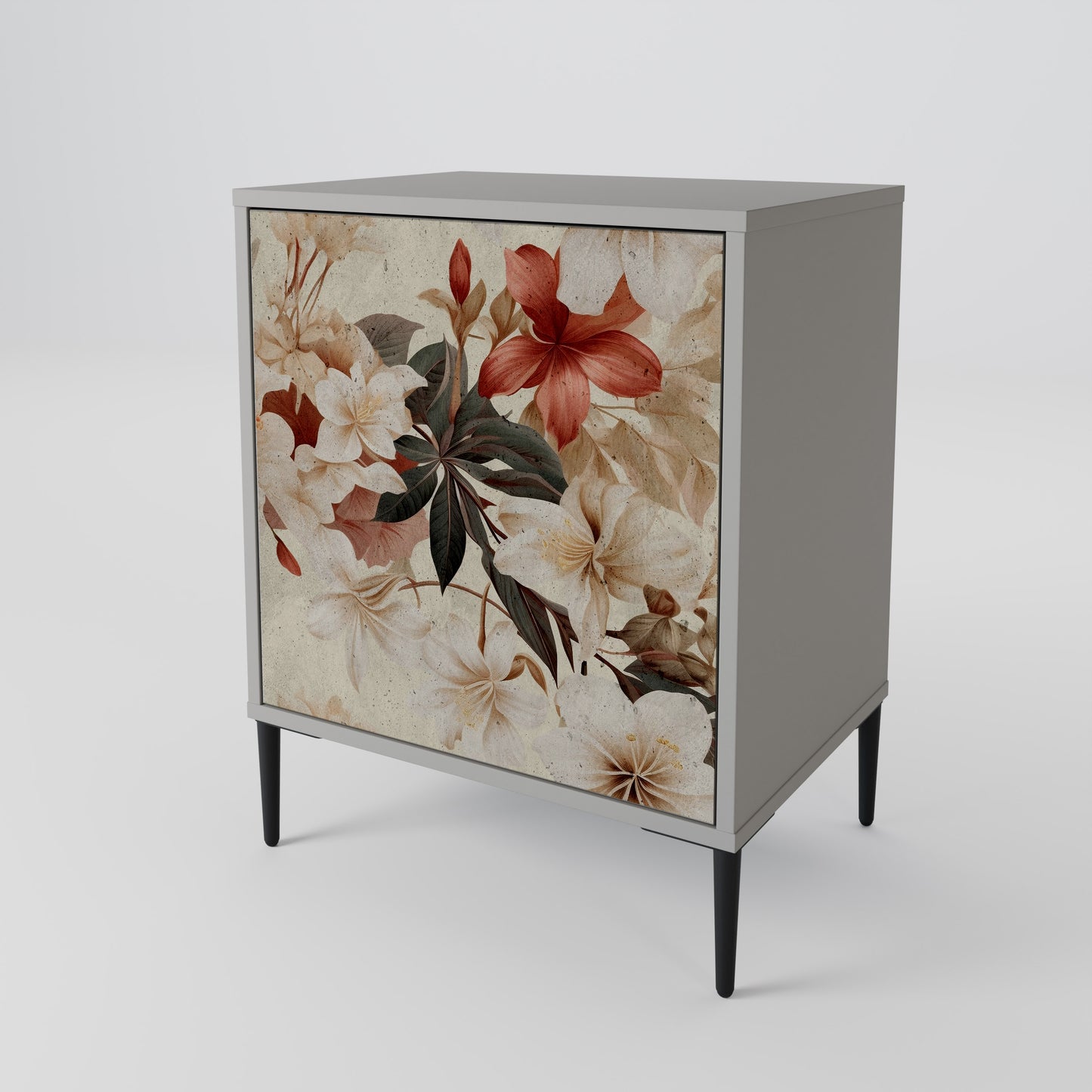 PETAL HARMONY 1-Door Sideboard in Grey Finish