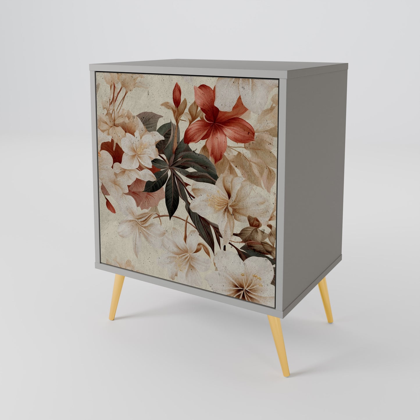 PETAL HARMONY 1-Door Sideboard in Grey Finish