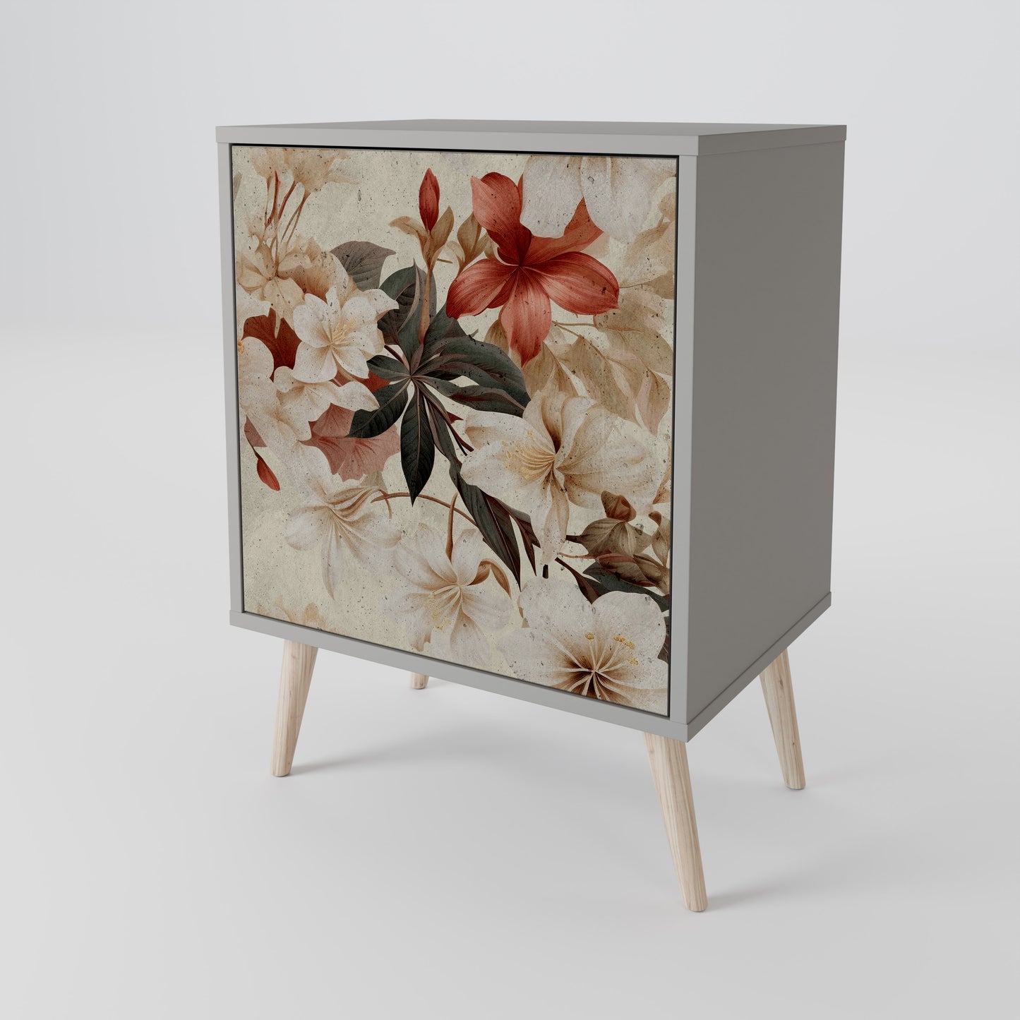 PETAL HARMONY 1-Door Sideboard in Grey Finish