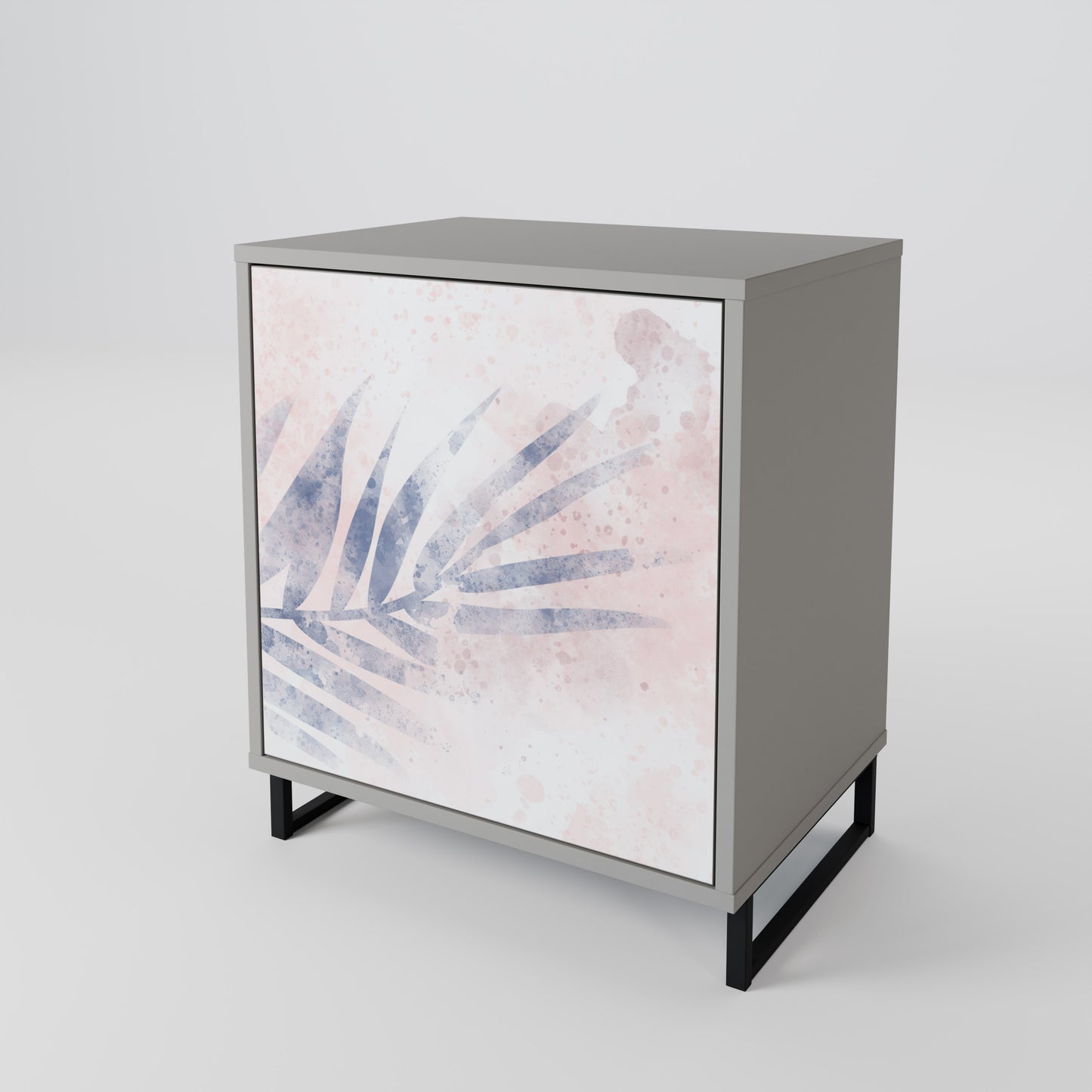 Credenza TIMELESS FLOAT a 1 anta con finitura grigia