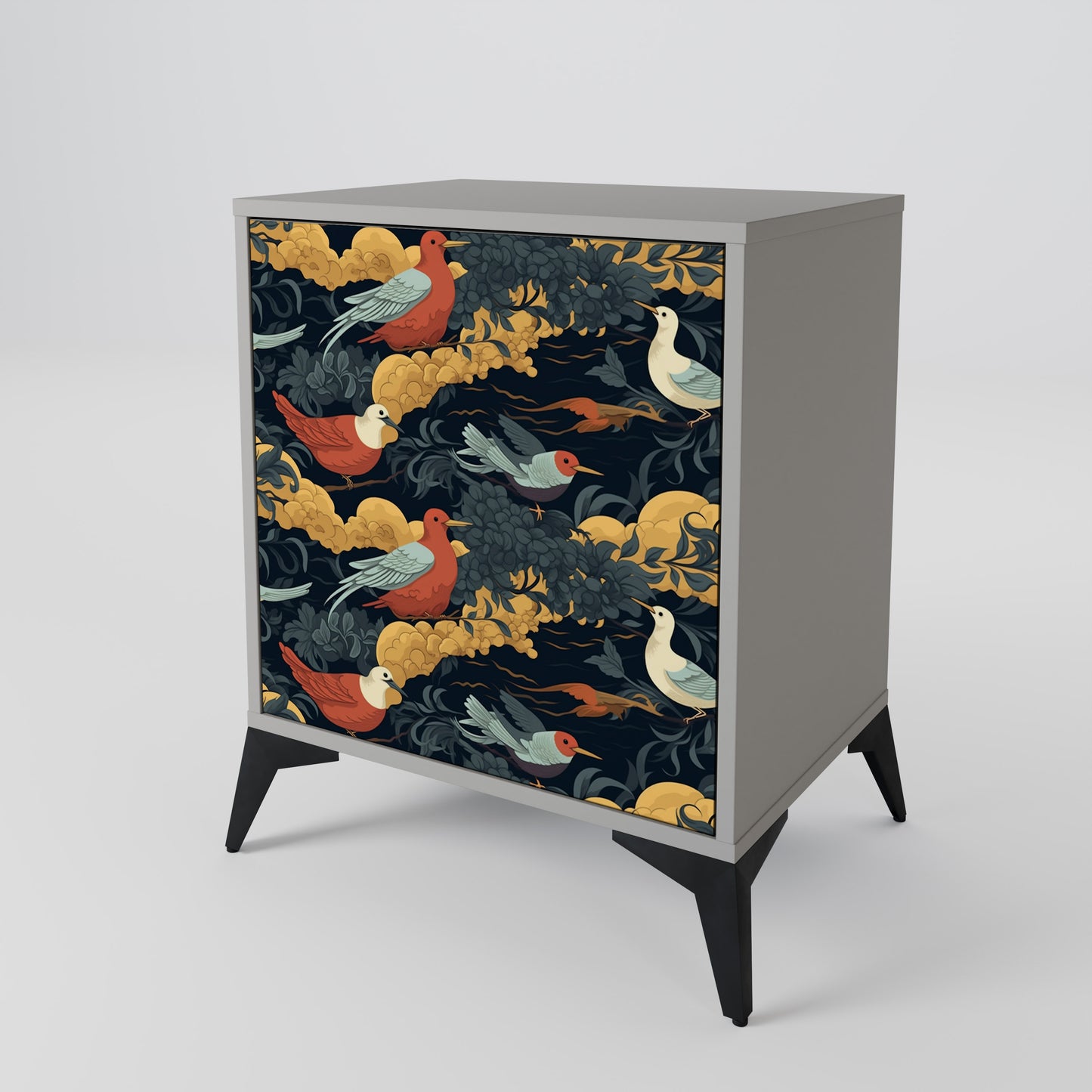 FOWLY DAZE 1-Door Sideboard in Grey Finish