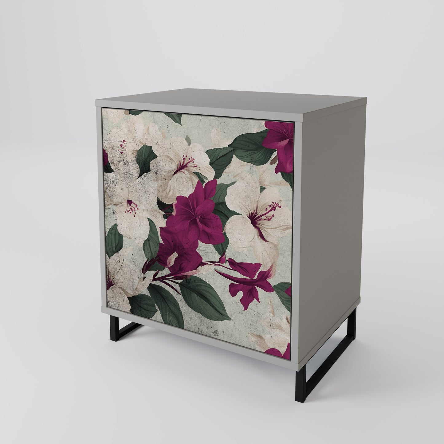 FLOWERET DREAM 1-Door Sideboard in Grey Finish