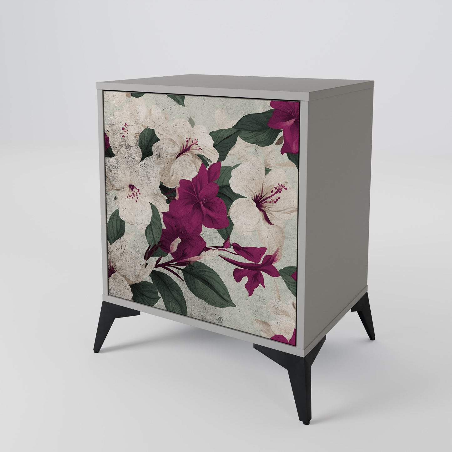 FLOWERET DREAM 1-Door Sideboard in Grey Finish