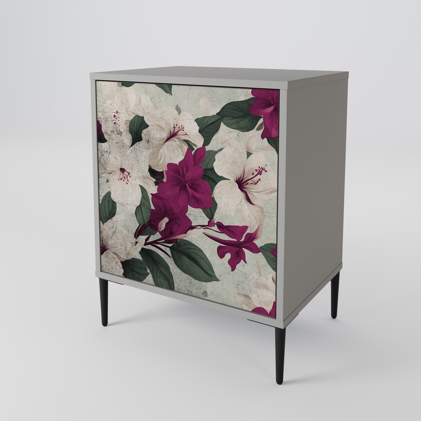FLOWERET DREAM 1-Door Sideboard in Grey Finish
