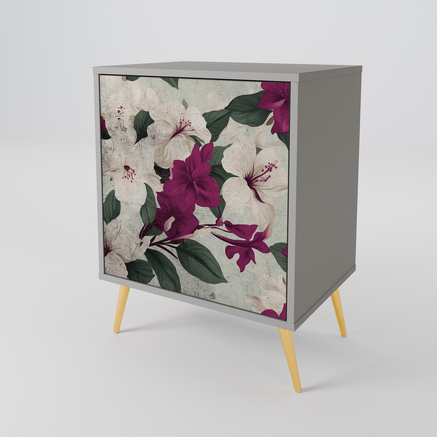 FLOWERET DREAM 1-Door Sideboard in Grey Finish
