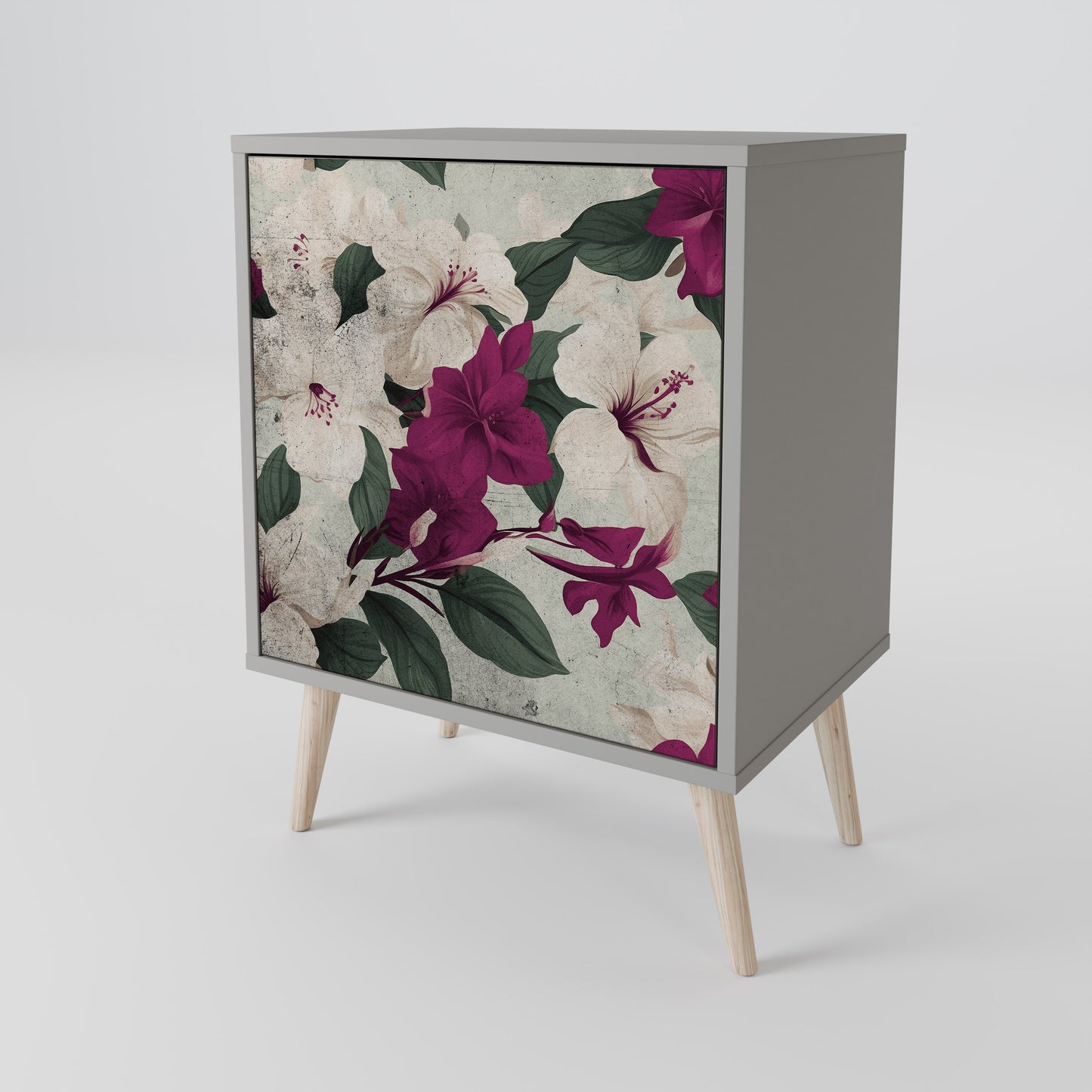 FLOWERET DREAM 1-Door Sideboard in Grey Finish