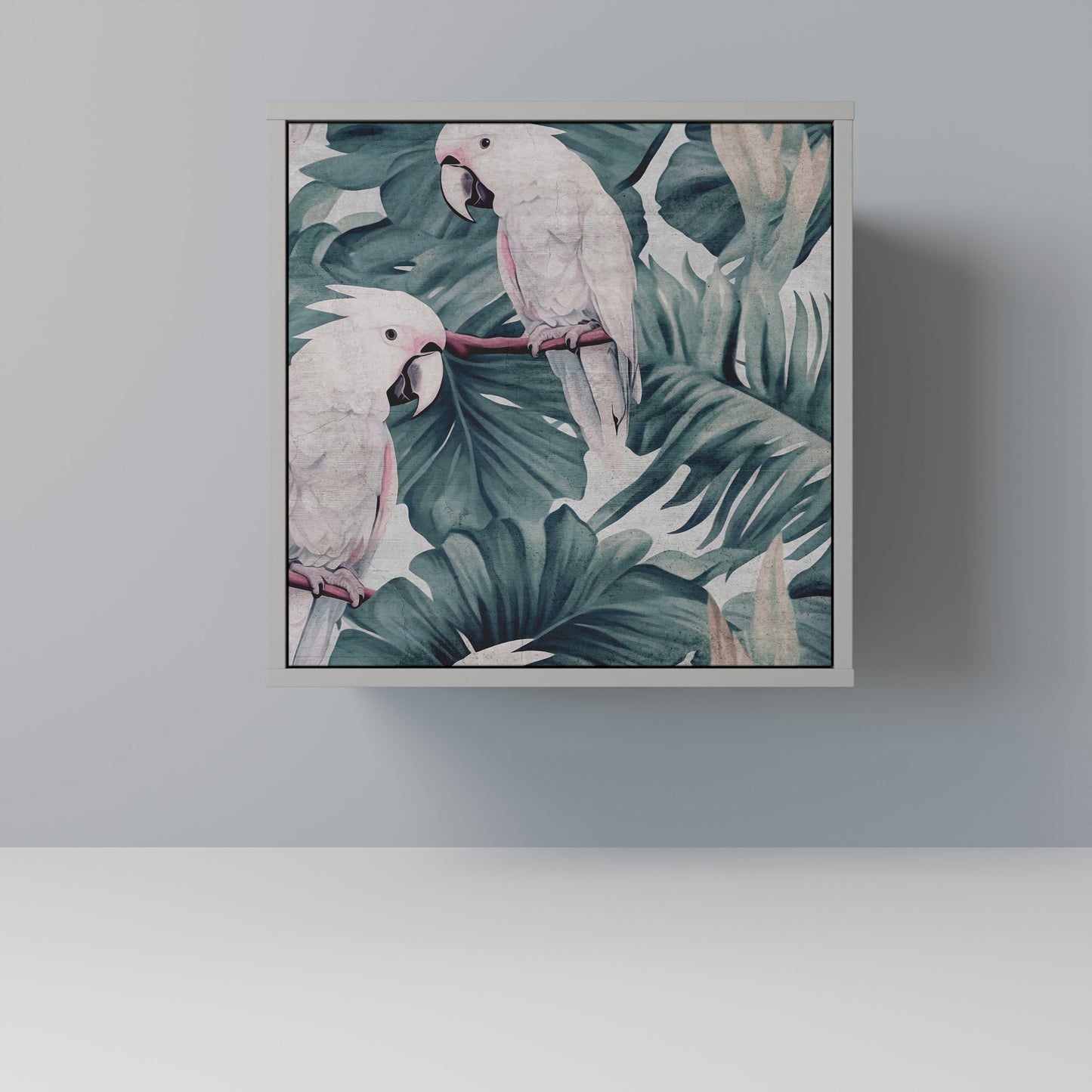 Credenza POPINJAY LOOK a 1 anta con finitura grigia