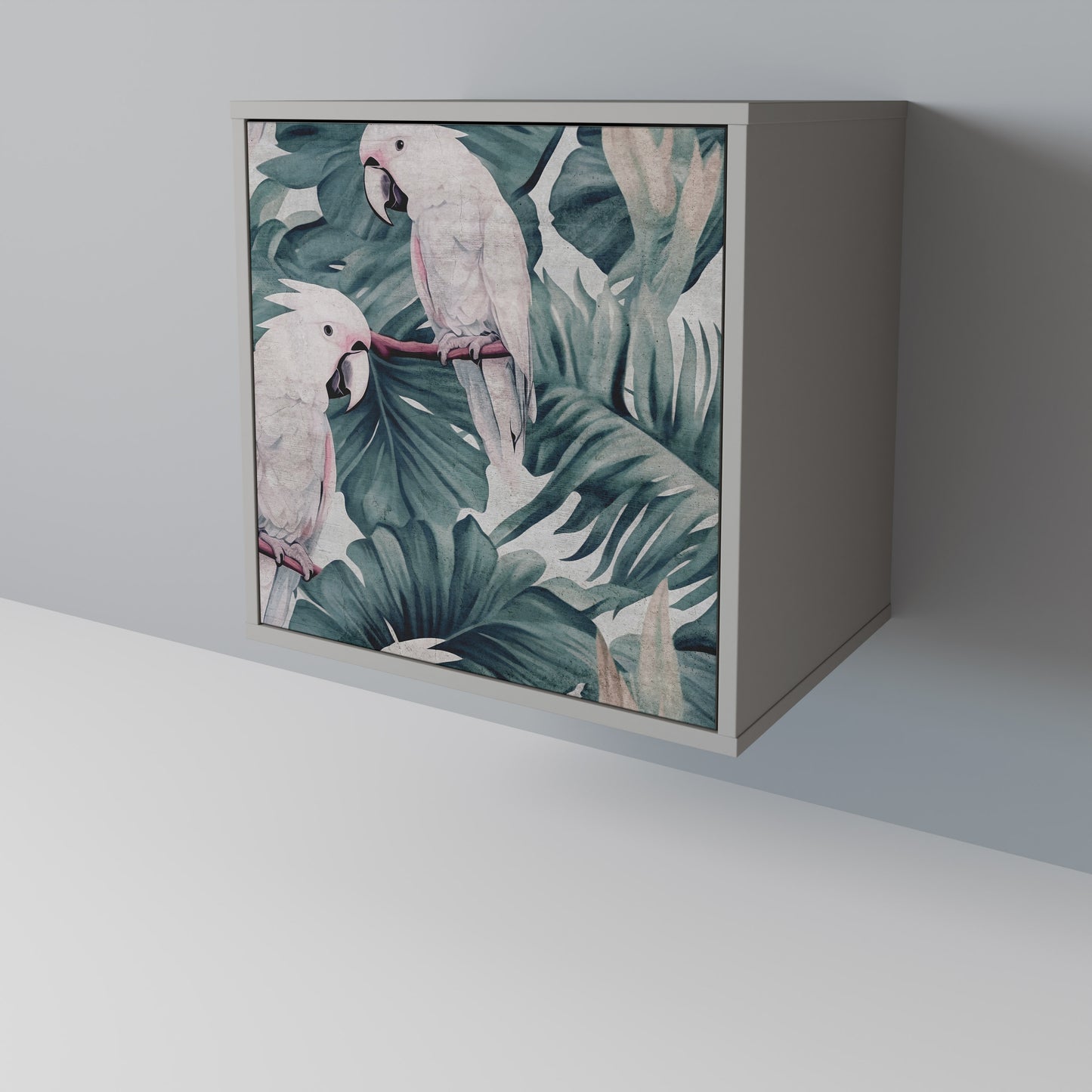 Credenza POPINJAY LOOK a 1 anta con finitura grigia