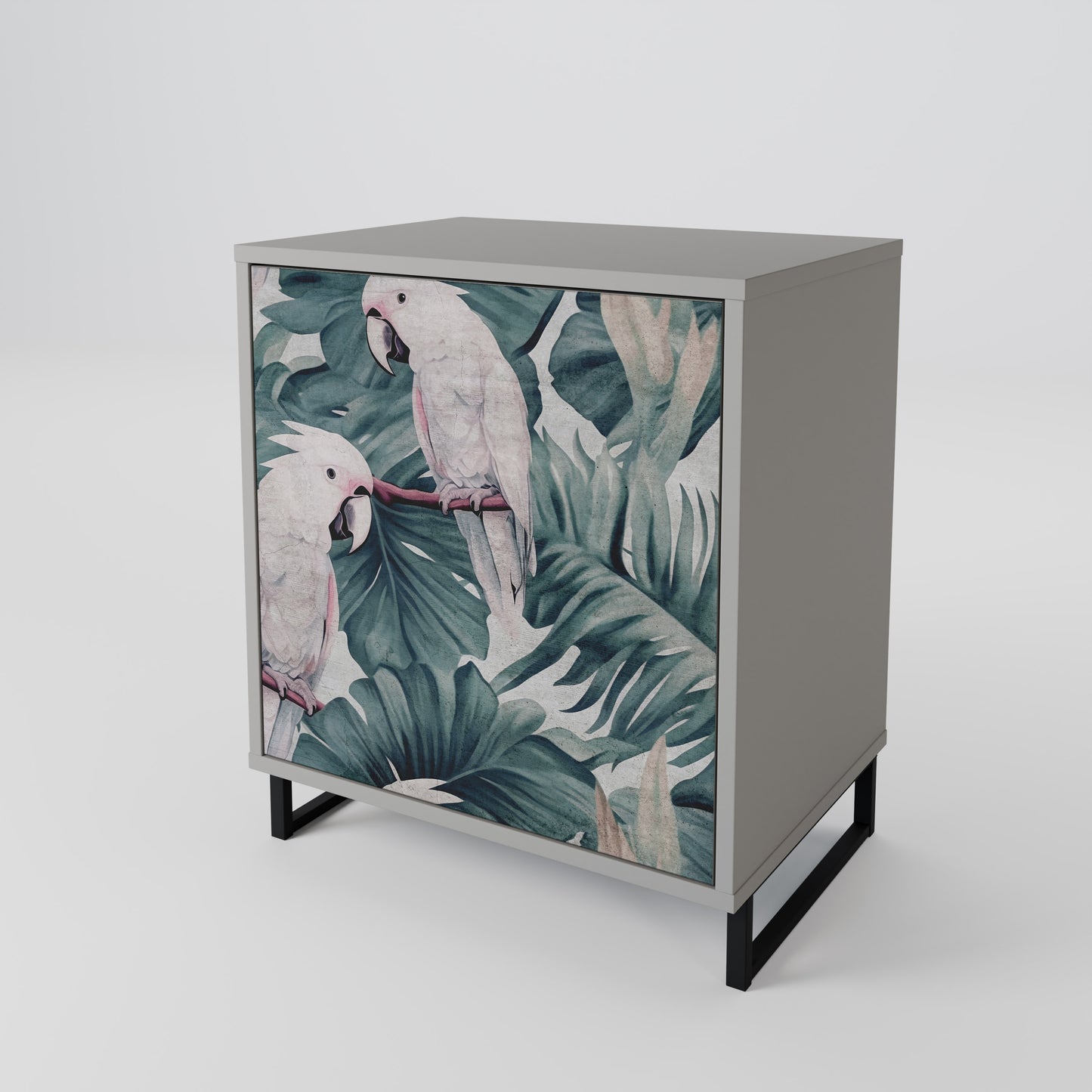 Credenza POPINJAY LOOK a 1 anta con finitura grigia