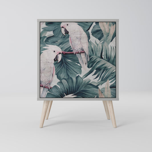 Credenza POPINJAY LOOK a 1 anta con finitura grigia