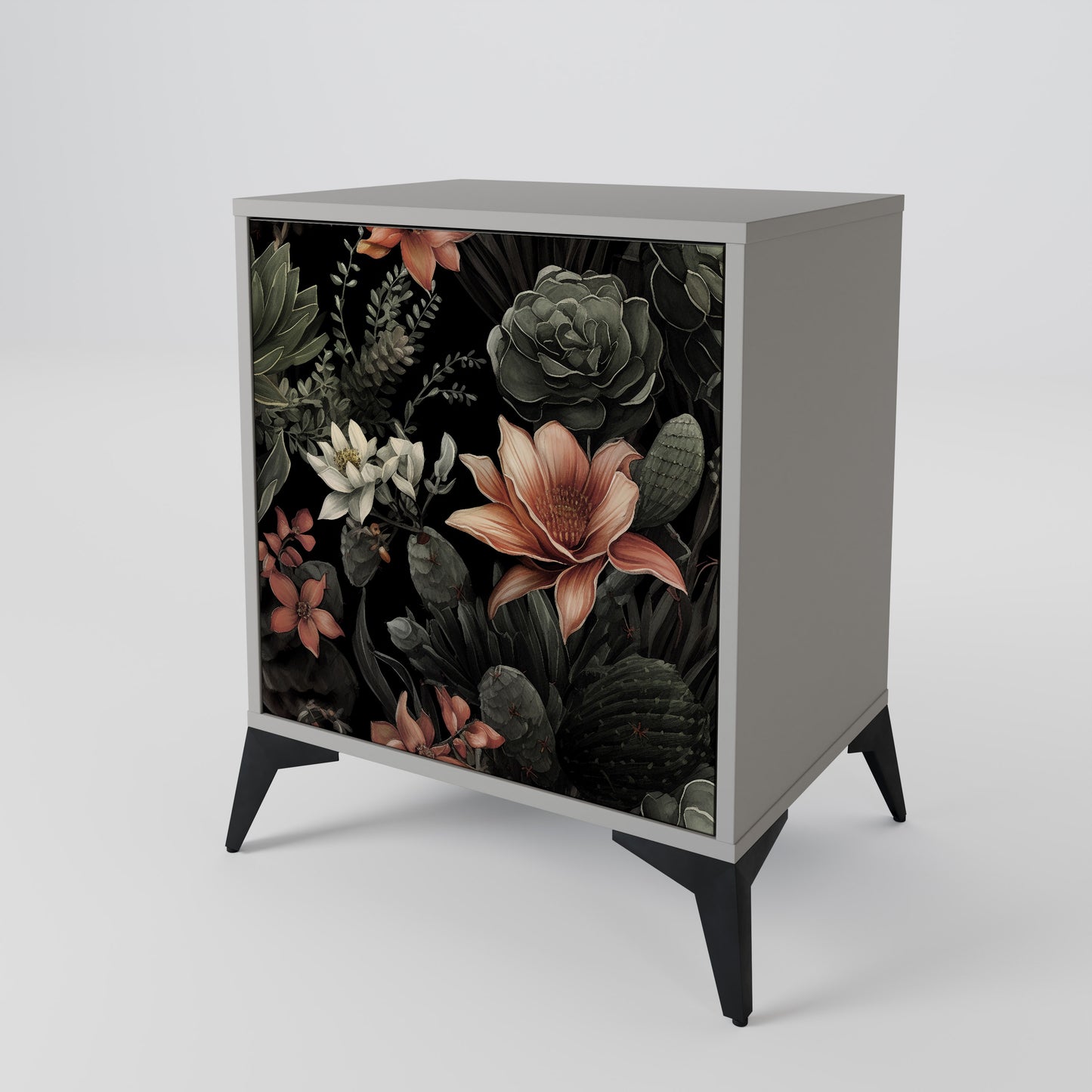 SECRET VERDURE 1-Door Sideboard in Grey Finish