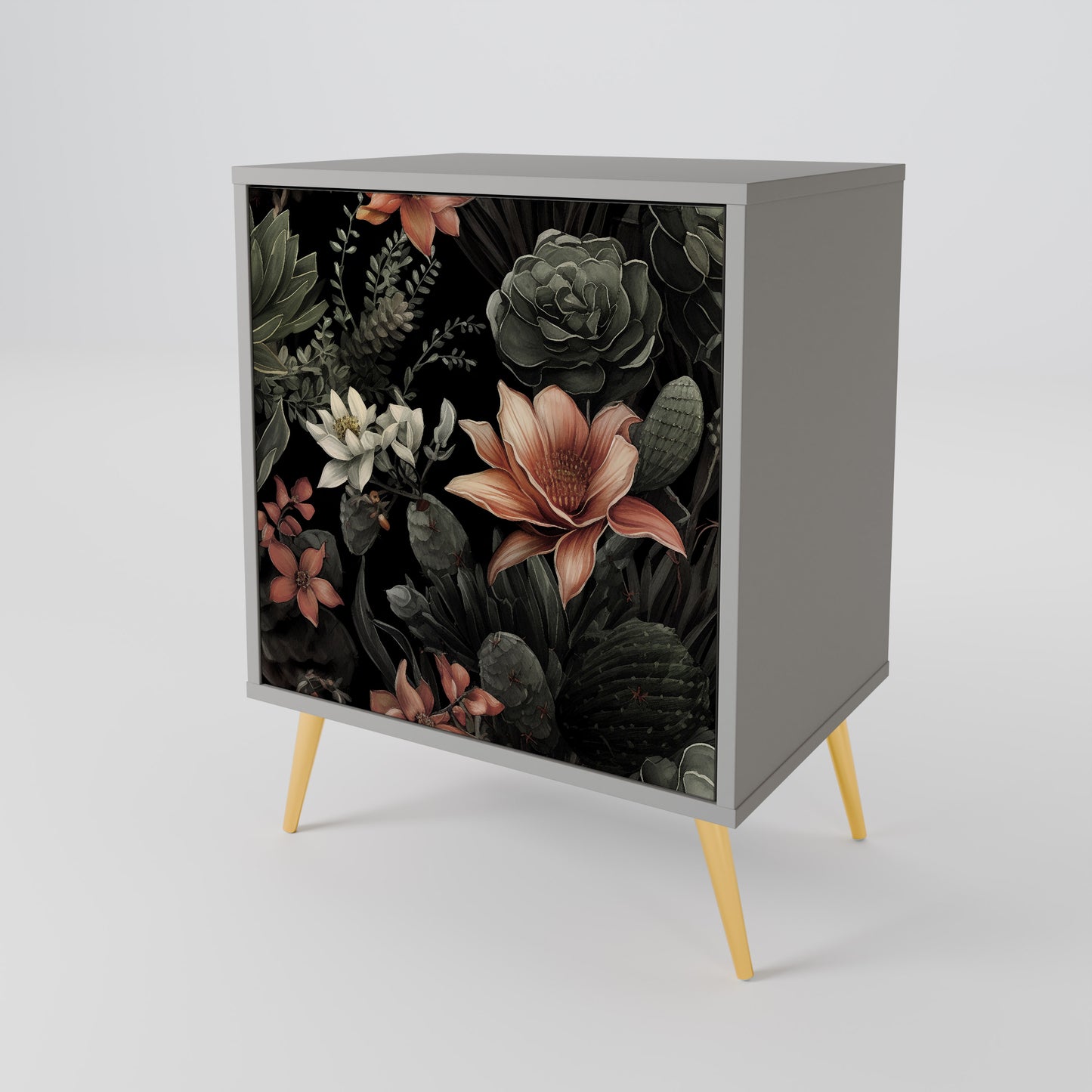SECRET VERDURE 1-Door Sideboard in Grey Finish