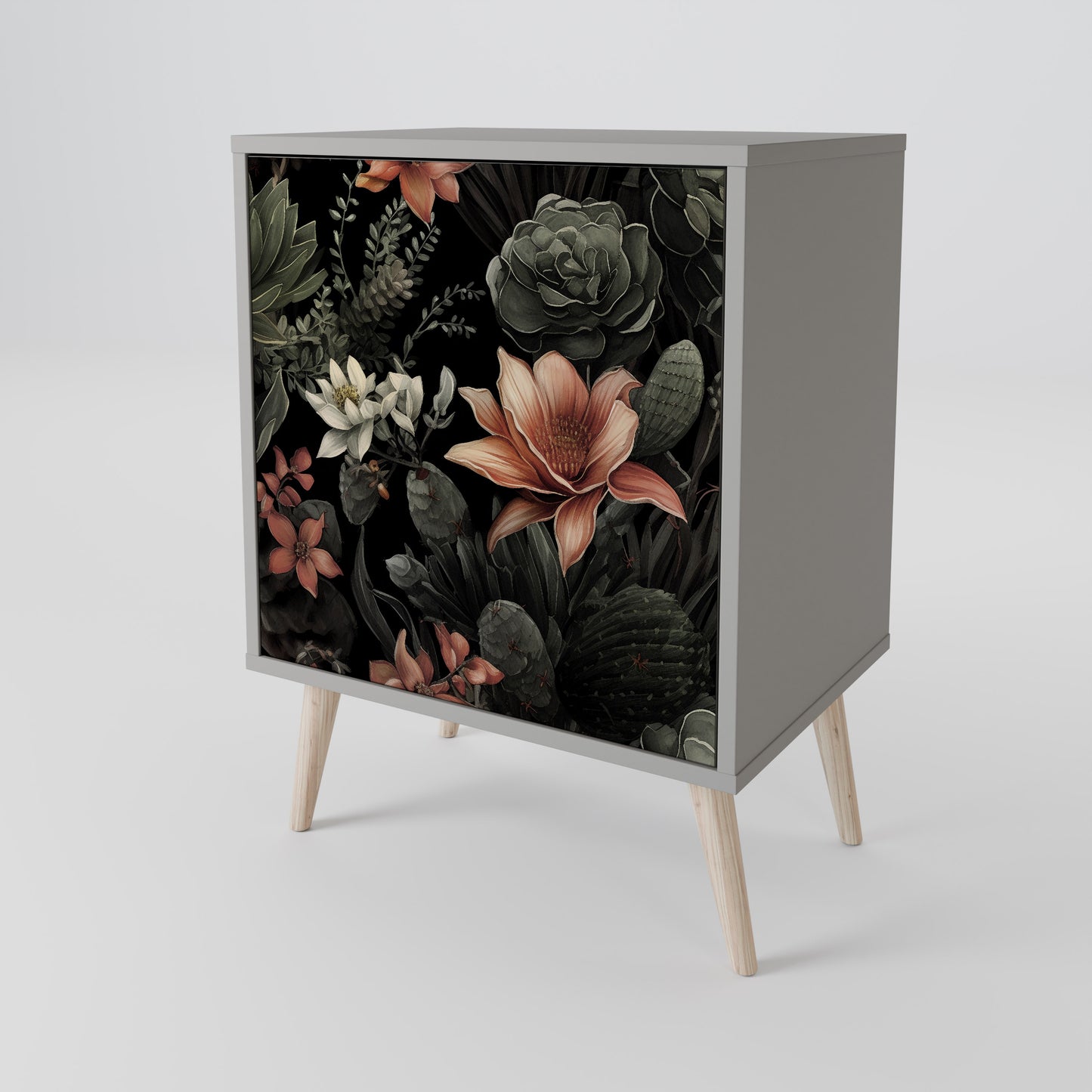 SECRET VERDURE 1-Door Sideboard in Grey Finish