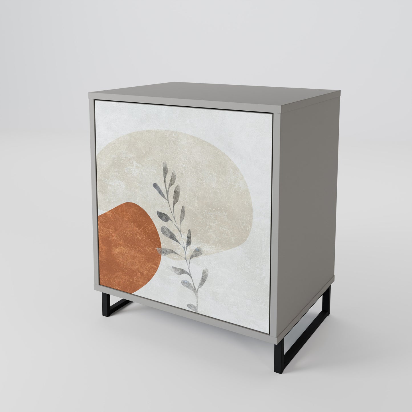 TRANQUIL TWIG 1-Door Sideboard in Grey Finish