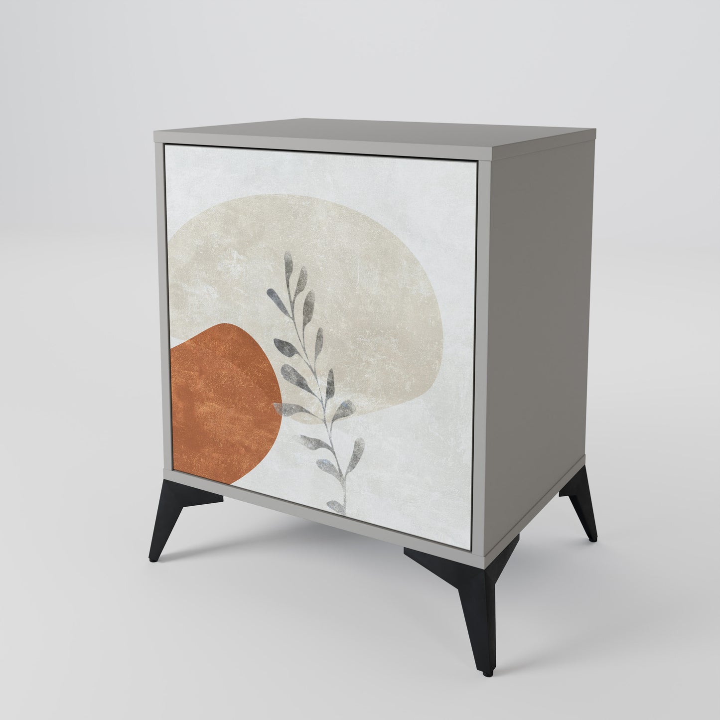 TRANQUIL TWIG 1-Door Sideboard in Grey Finish