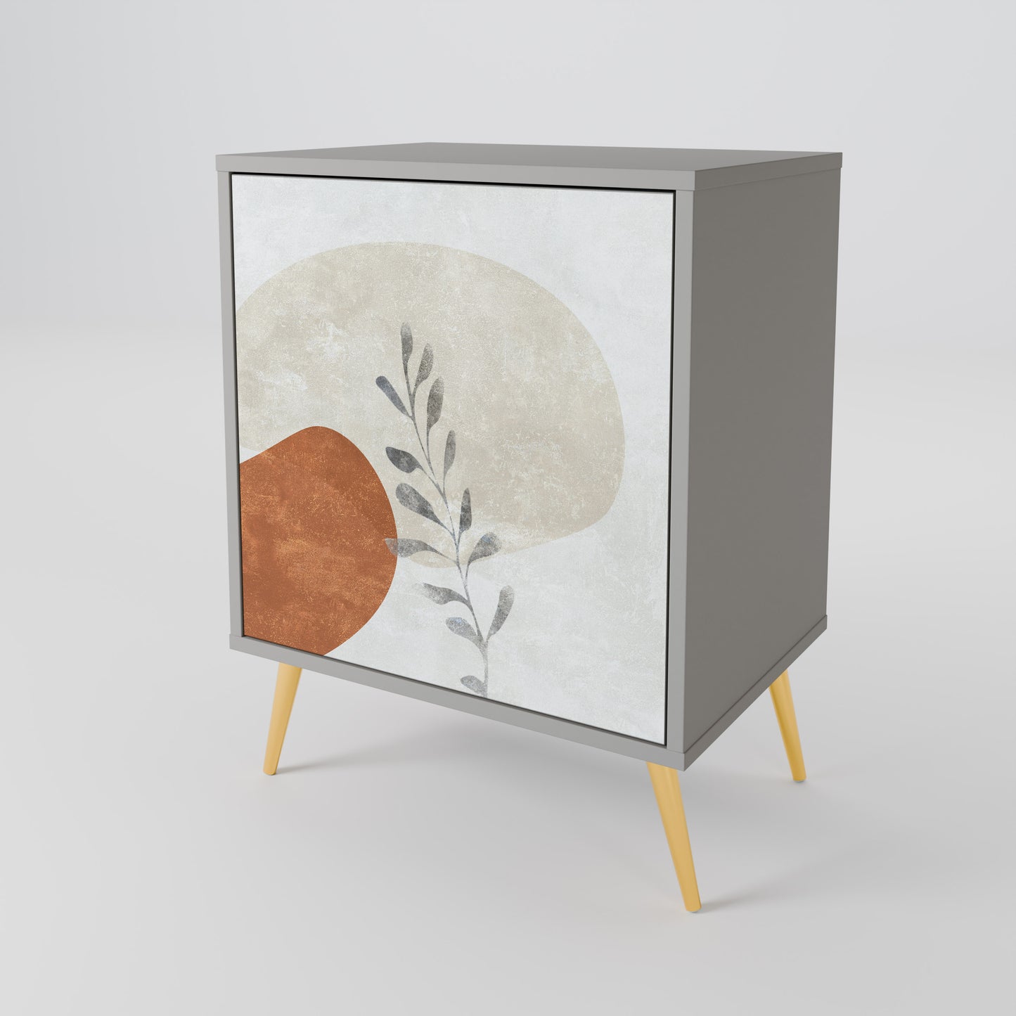 TRANQUIL TWIG 1-Door Sideboard in Grey Finish