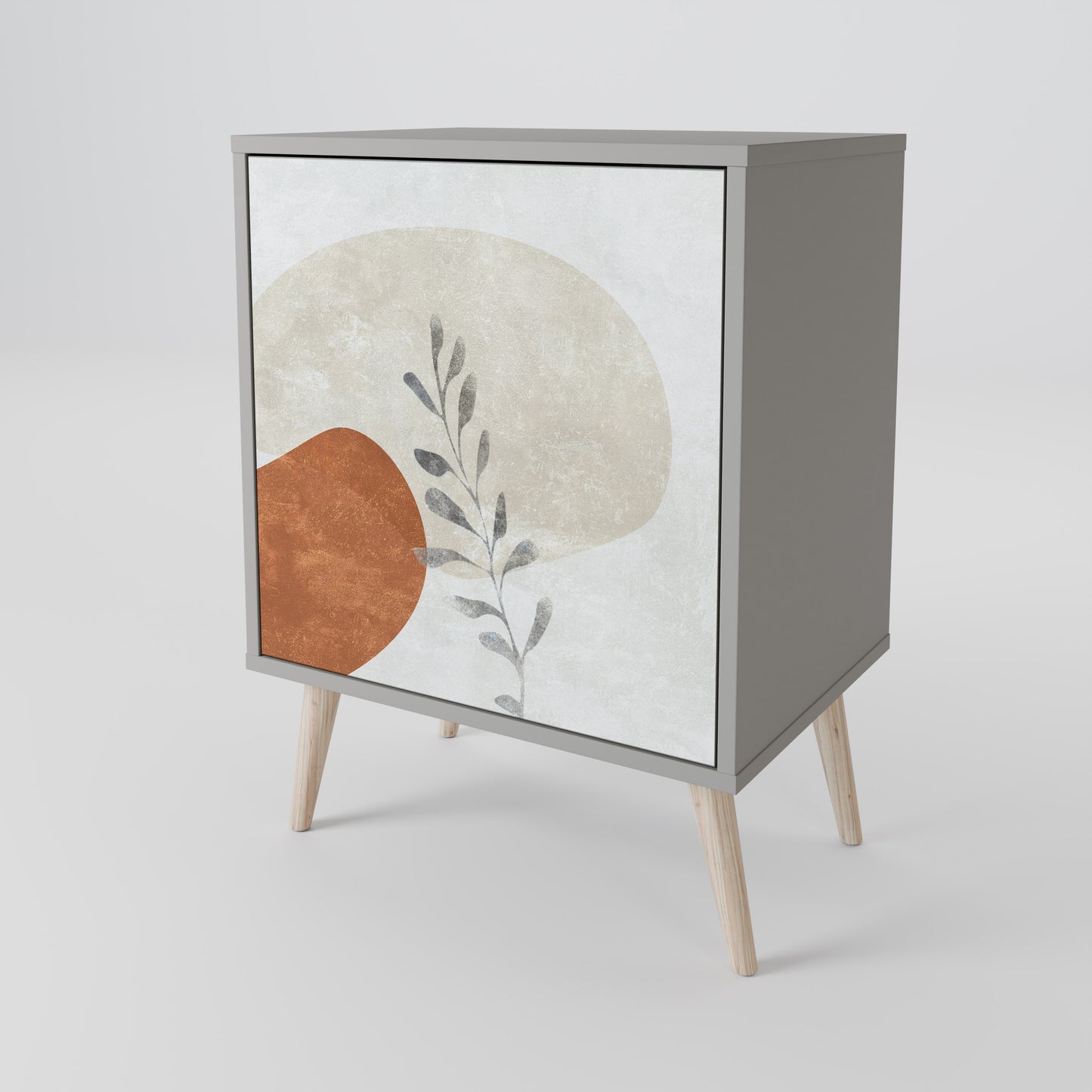 TRANQUIL TWIG 1-Door Sideboard in Grey Finish