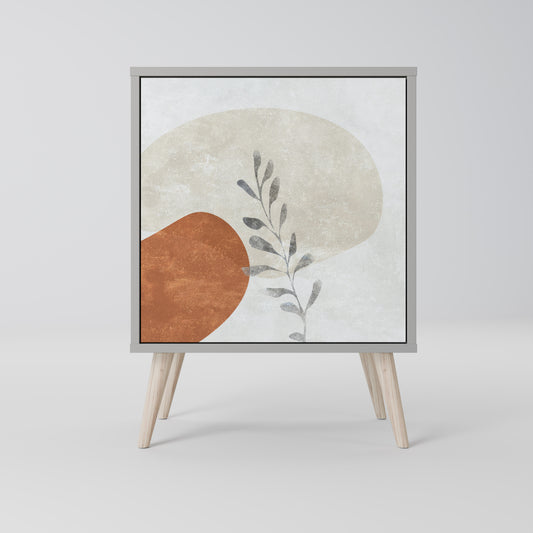 TRANQUIL TWIG 1-Door Sideboard in Grey Finish