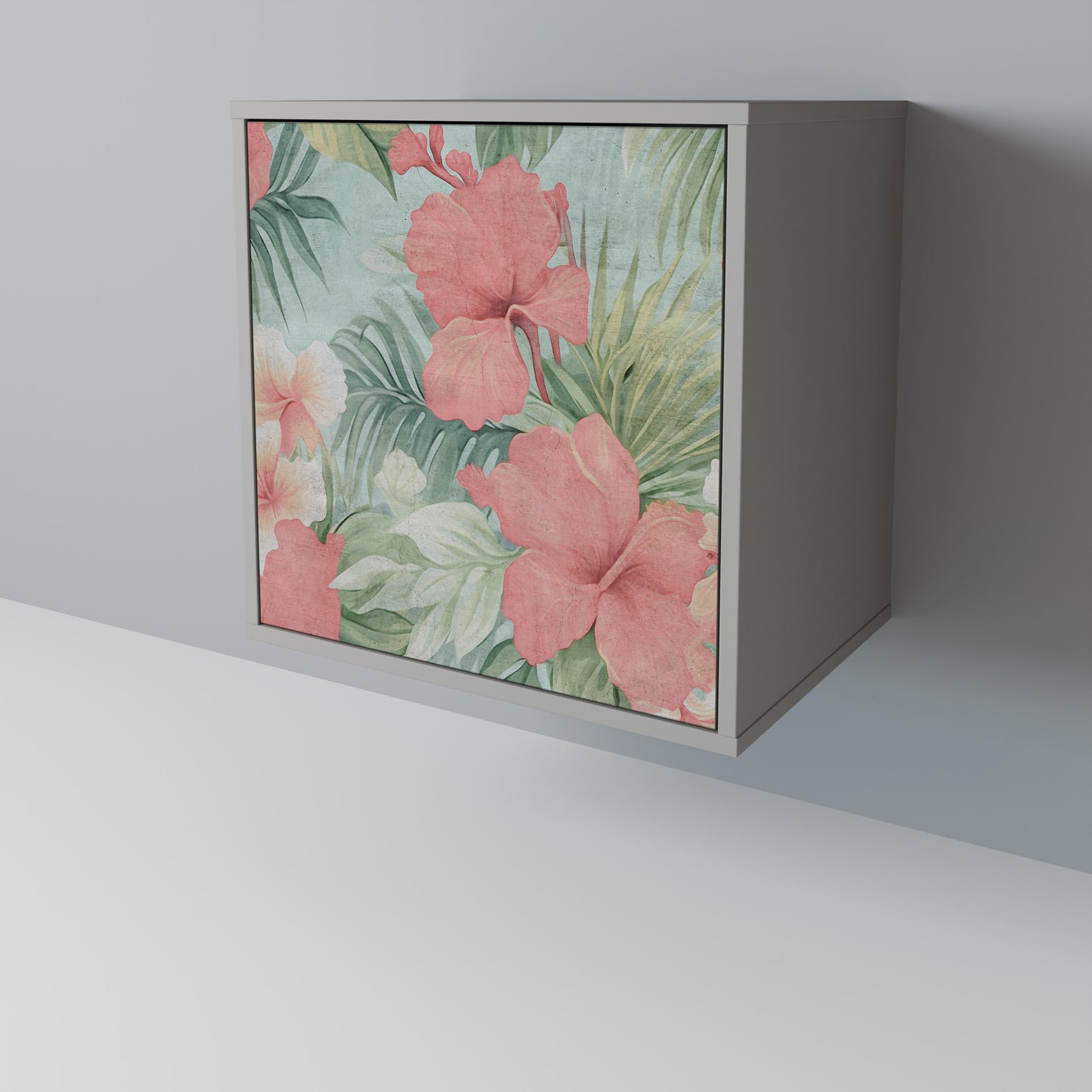 Credenza HAWAIIAN SPIRIT a 1 anta con finitura grigia