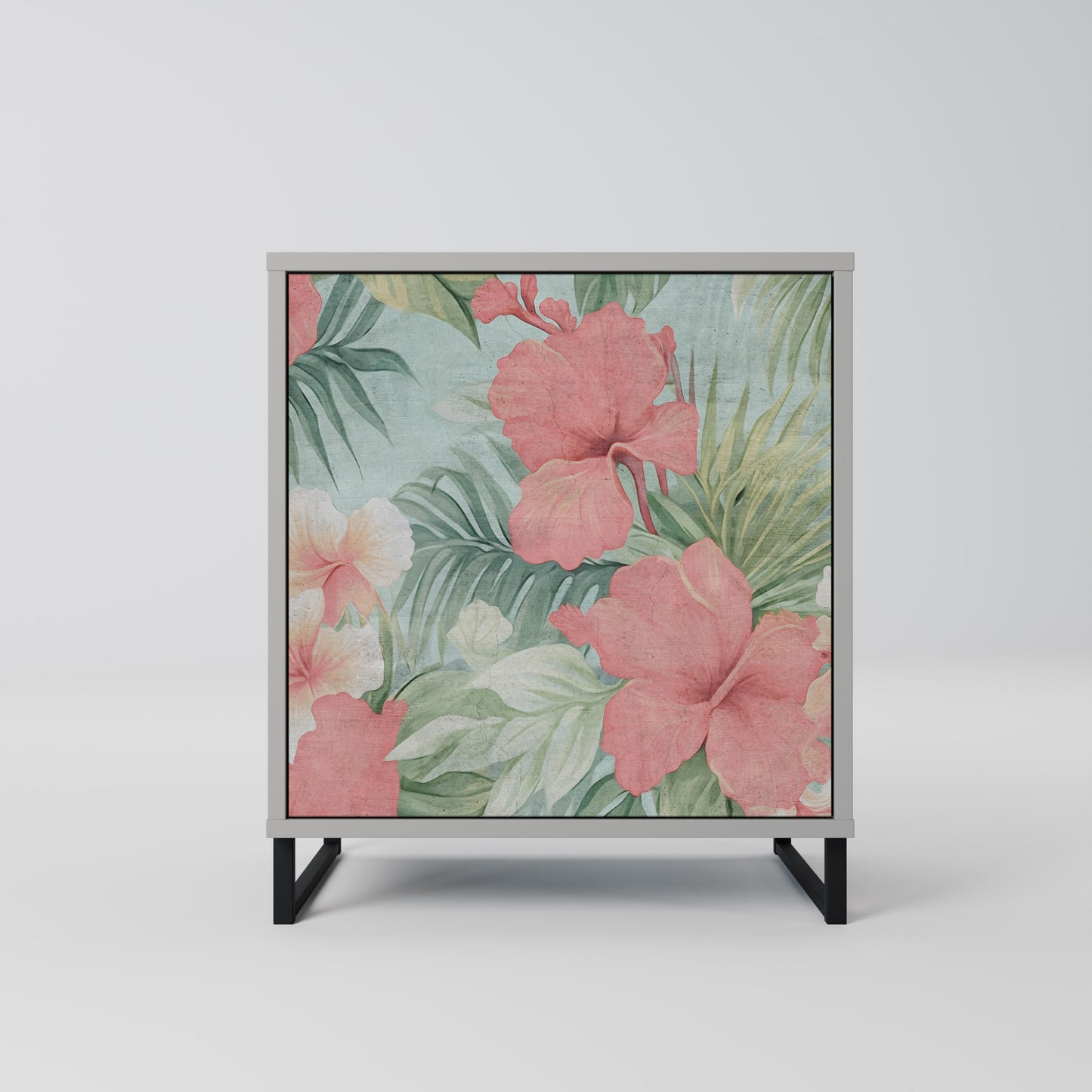Credenza HAWAIIAN SPIRIT a 1 anta con finitura grigia
