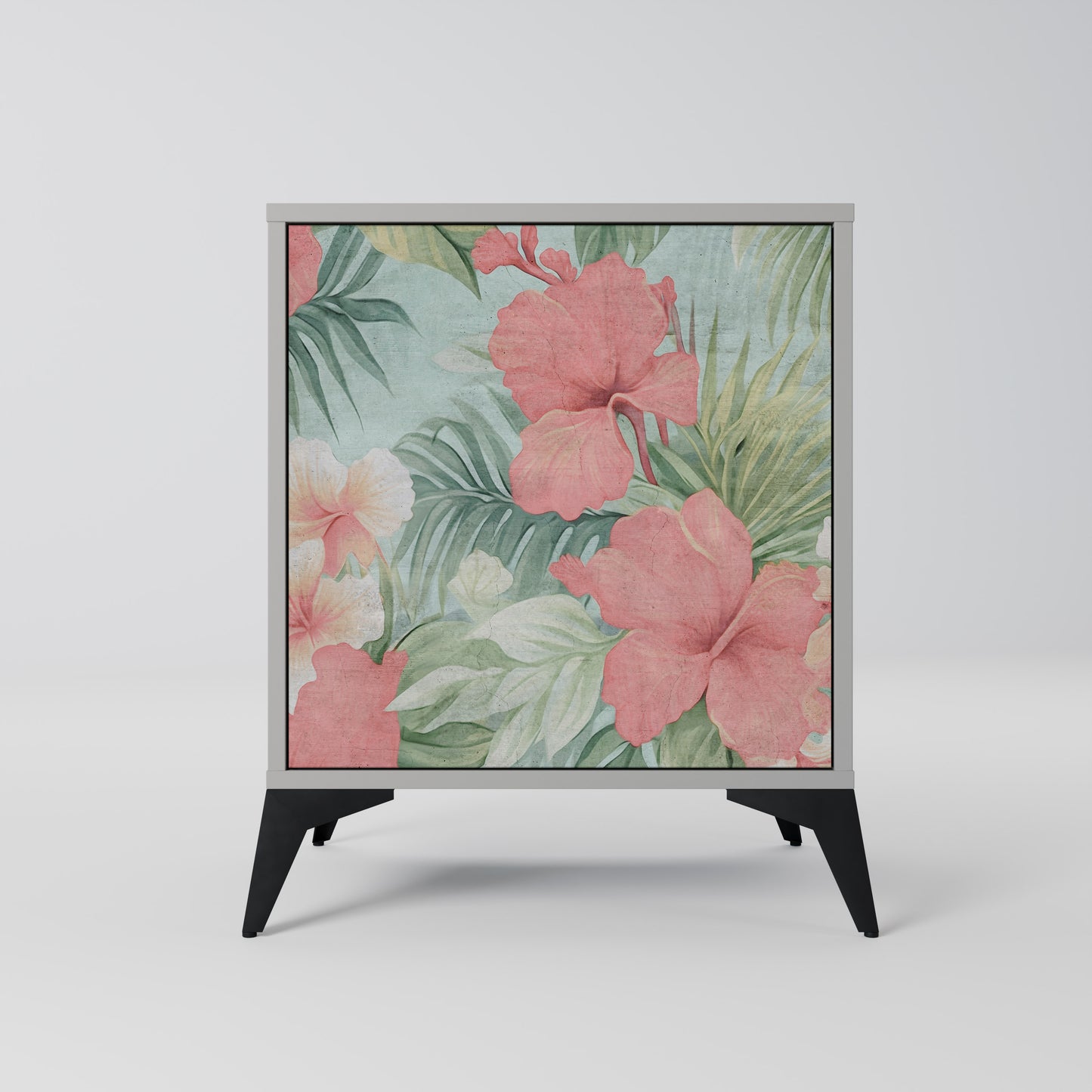 Credenza HAWAIIAN SPIRIT a 1 anta con finitura grigia