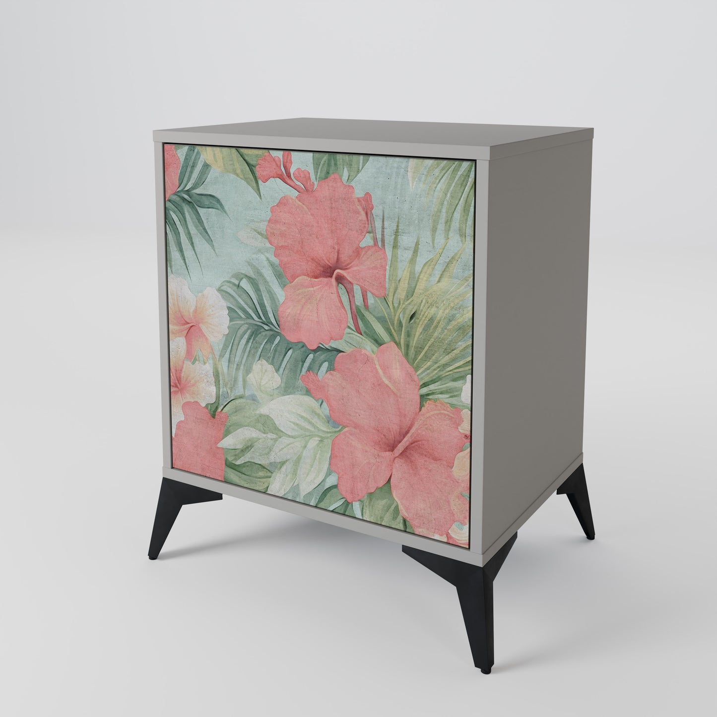 Credenza HAWAIIAN SPIRIT a 1 anta con finitura grigia
