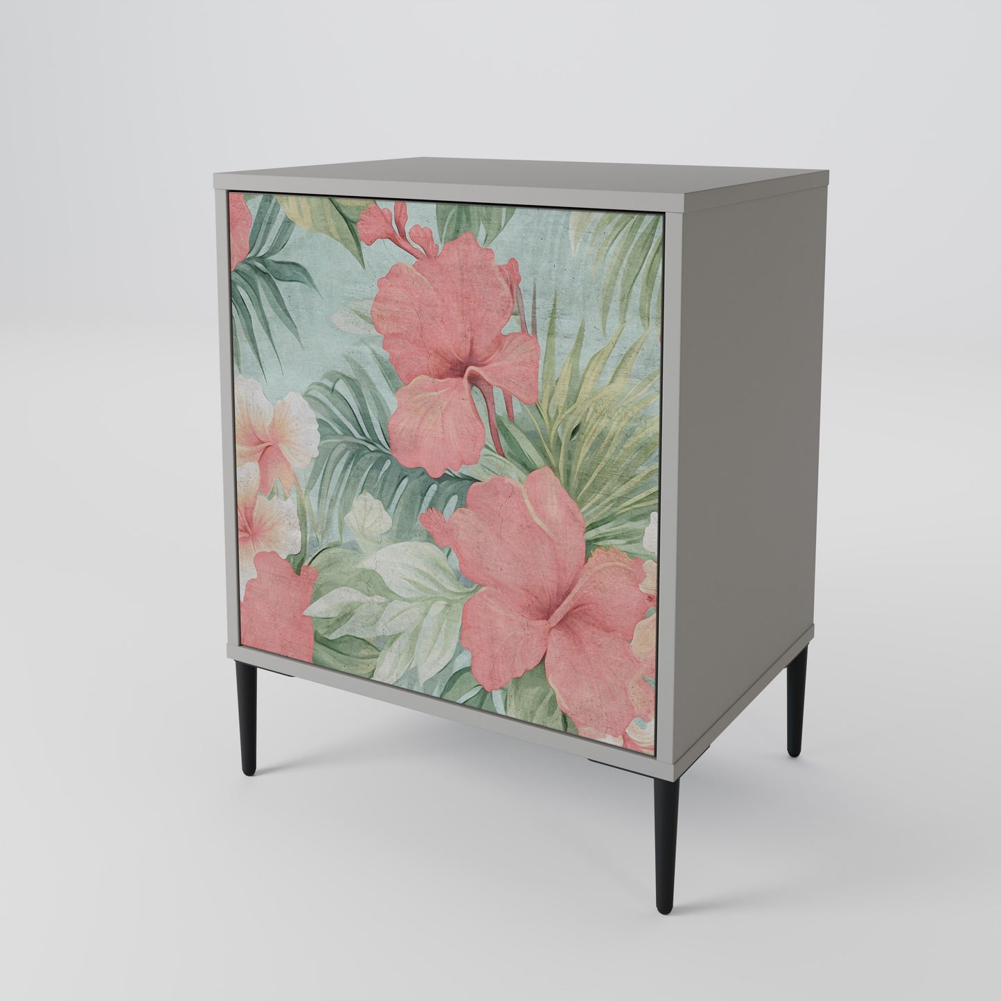 Credenza HAWAIIAN SPIRIT a 1 anta con finitura grigia