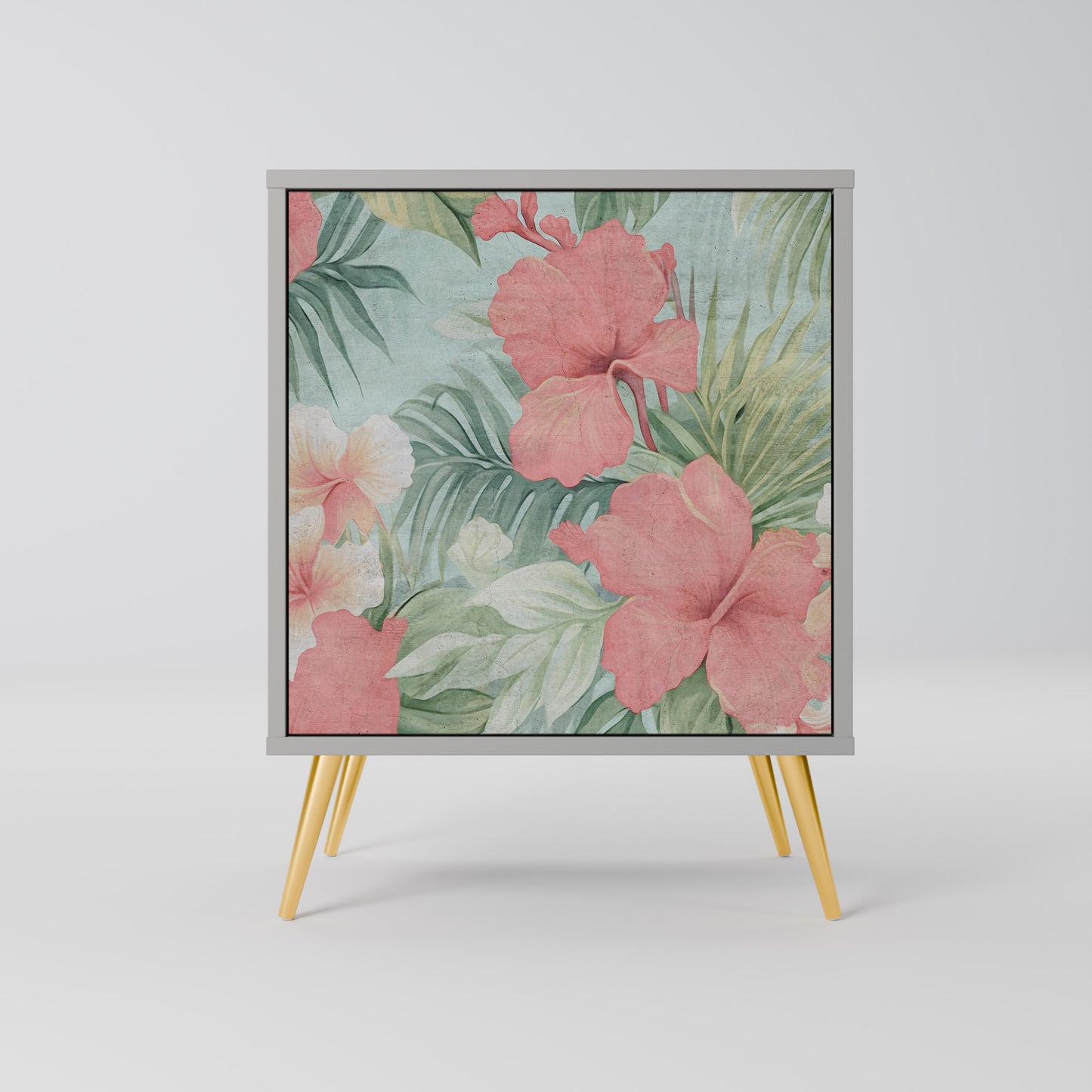 Credenza HAWAIIAN SPIRIT a 1 anta con finitura grigia